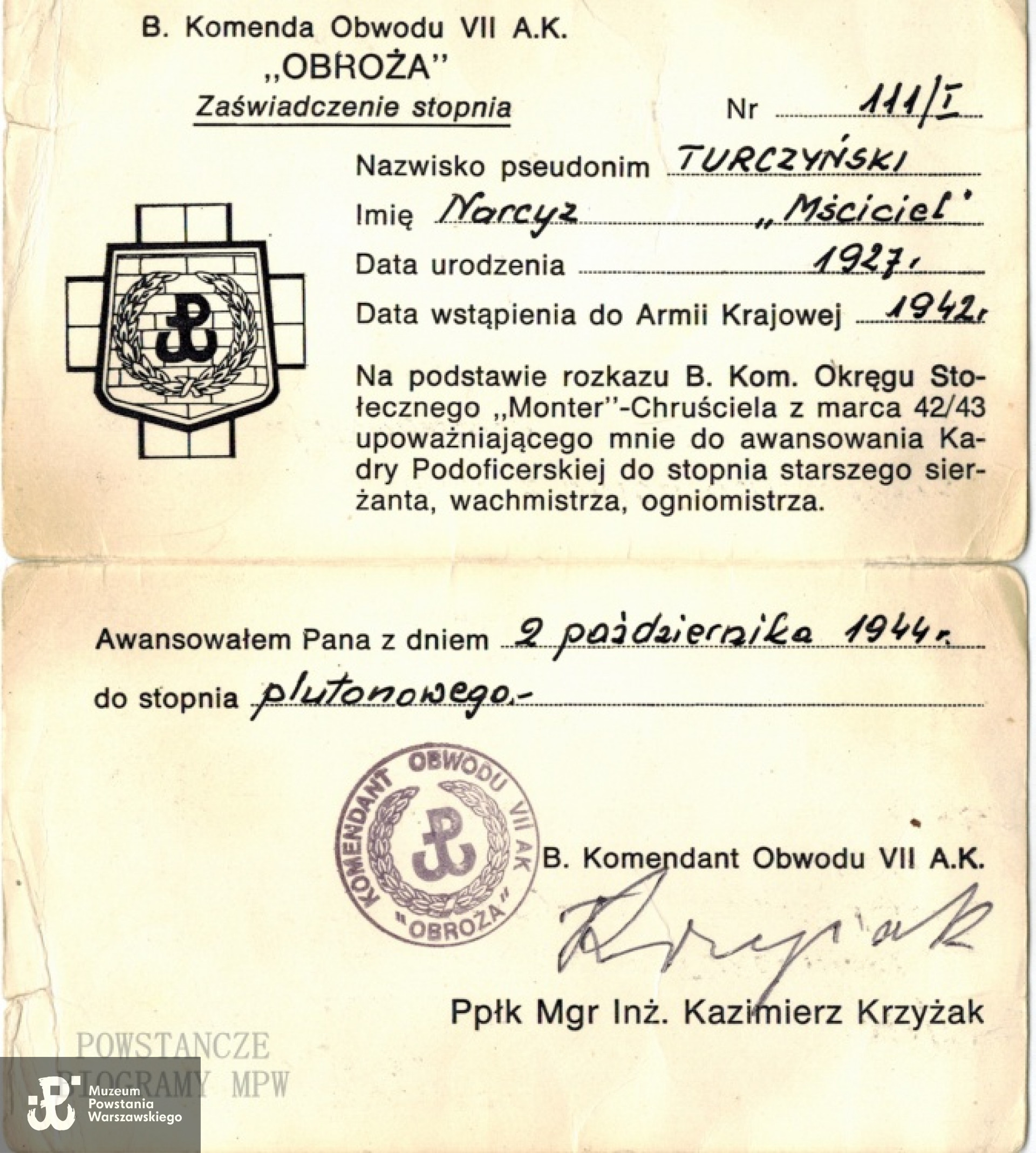 Z archiwum rodzinnego Dariusza Bogdana Turczyńskiego.