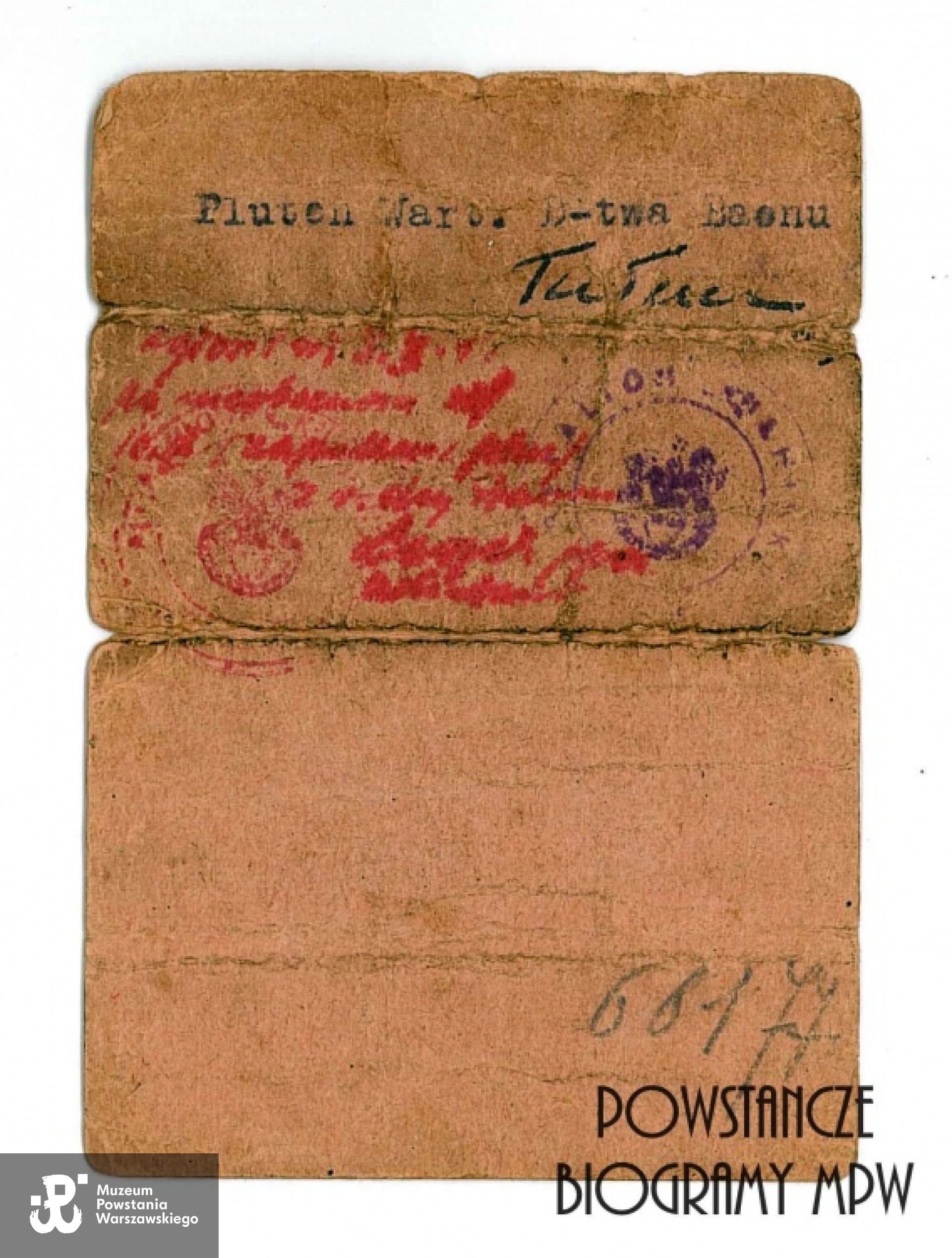 Należąca do Piotra Kojdana "Koc" (1903-1970) legitymacja Armii Krajowej. Z archiwum Pawła Kobusa, obecnie w zbiorach Muzeum Powstania Warszawskiego.