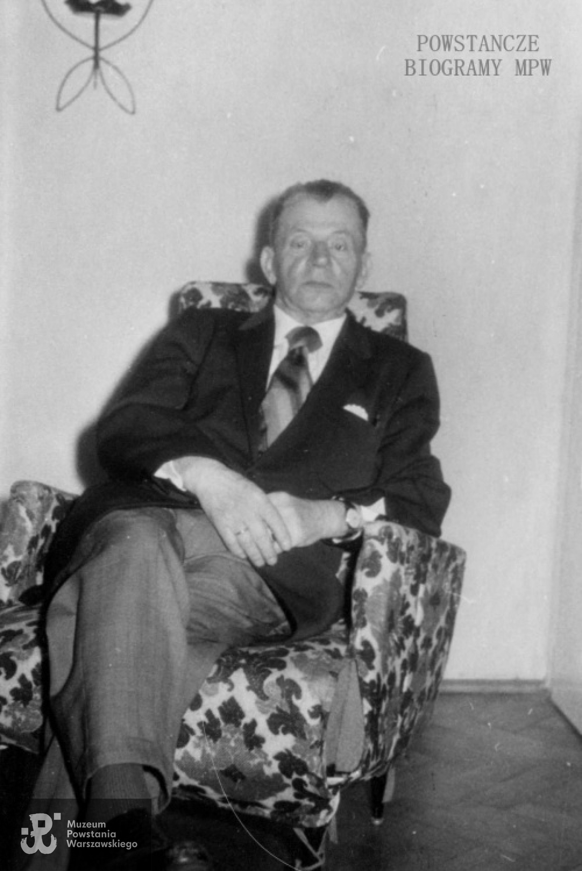 Stanisław Zwoliński podczas wizyty w Polsce - Warszawa, 1972 rok. Fot. z archiwum rodzinnego Tadeusza Piotrowskiego.