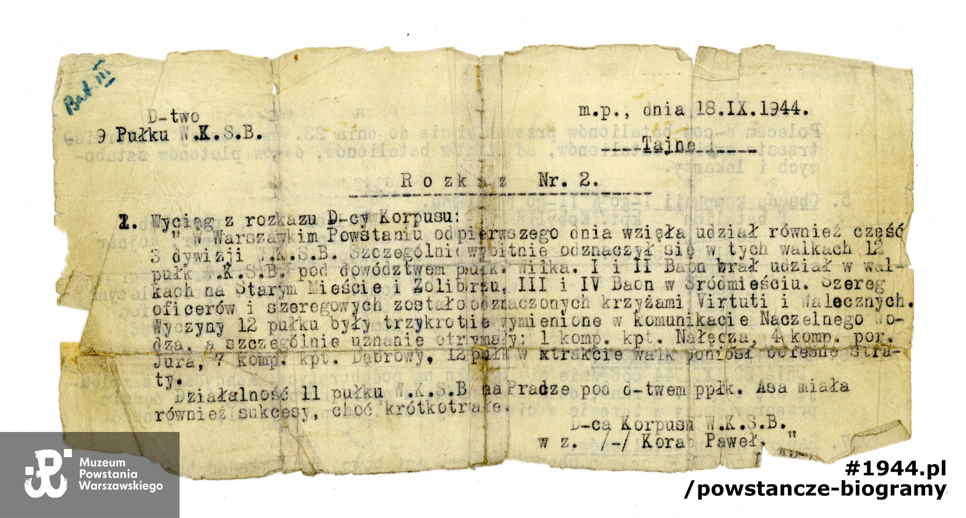 Ze zbiorów Muzeum Powstania Warszawskiego, sygn. P/9041