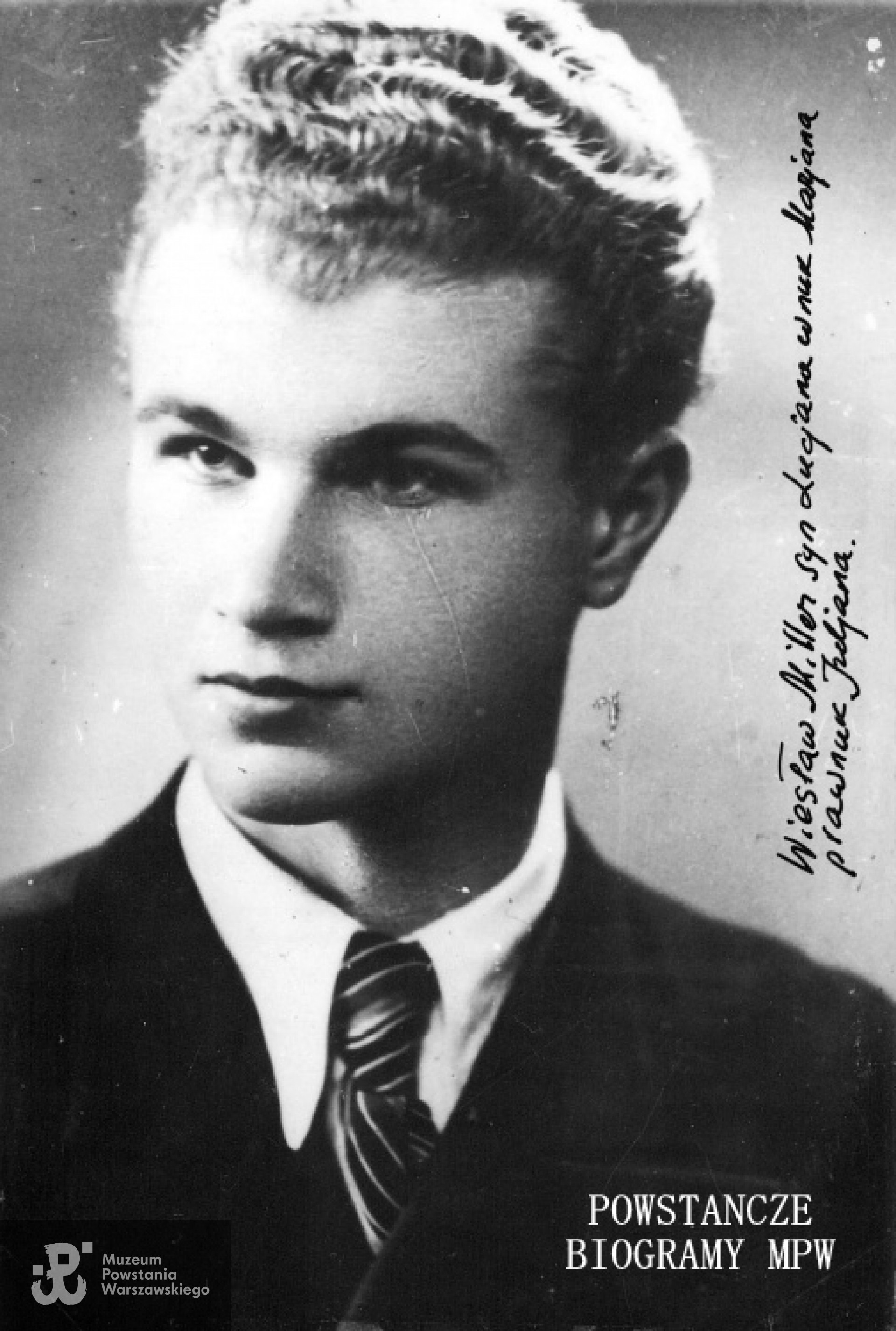 Wiesław Miller ps. "Kaktus" (1922-1944) Na  zdjęciu w okresie okupacji niemieckiej. Fot. archiwum rodzinne Włodzimierza J. Korab-Karpowicza