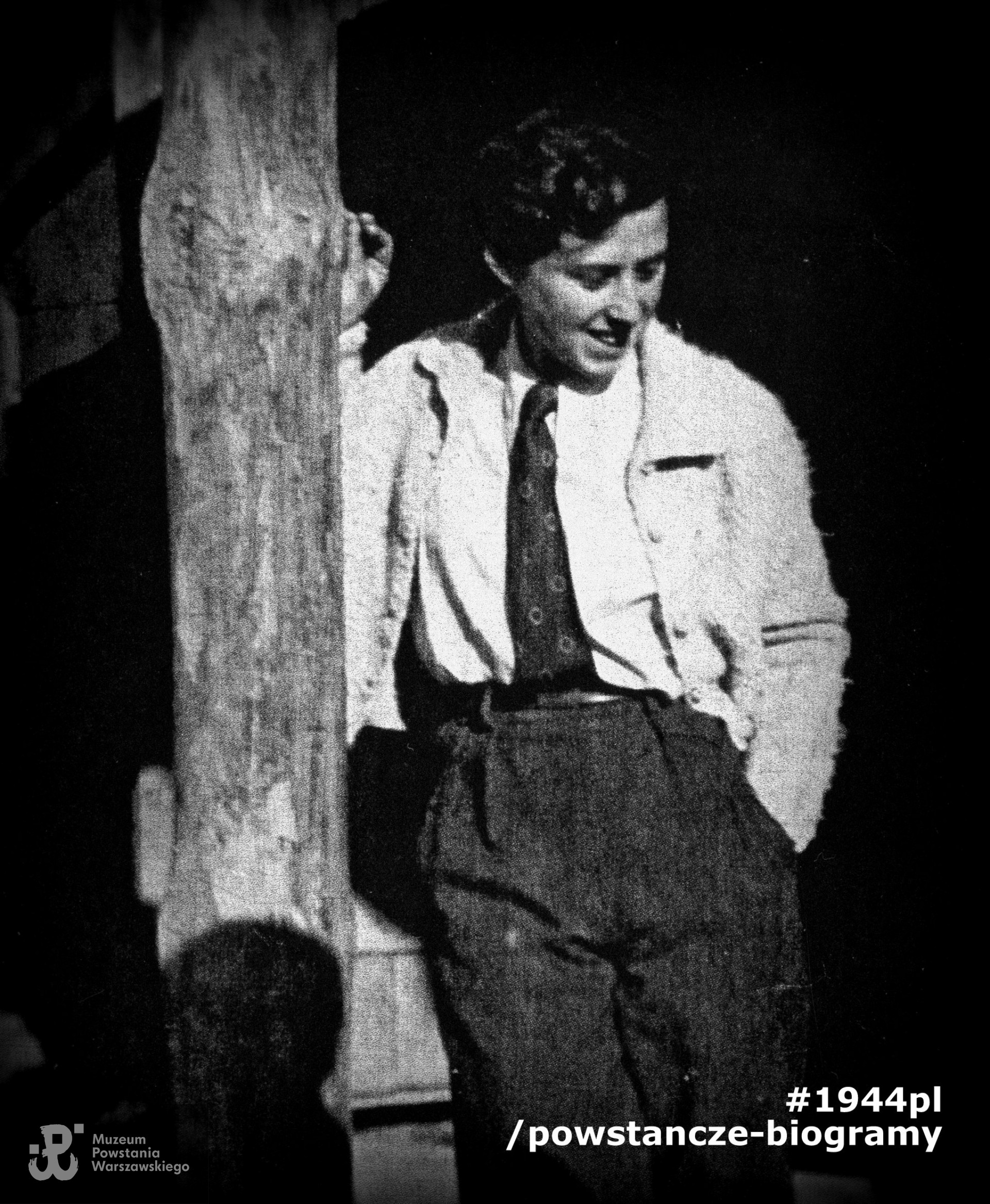 Praca w charakterze technika budowlanego przy budowie parowozowni pod Tarnowem. Fot. ze zbiorów rodzinnych p. Marii Piechotki z domu  Huber