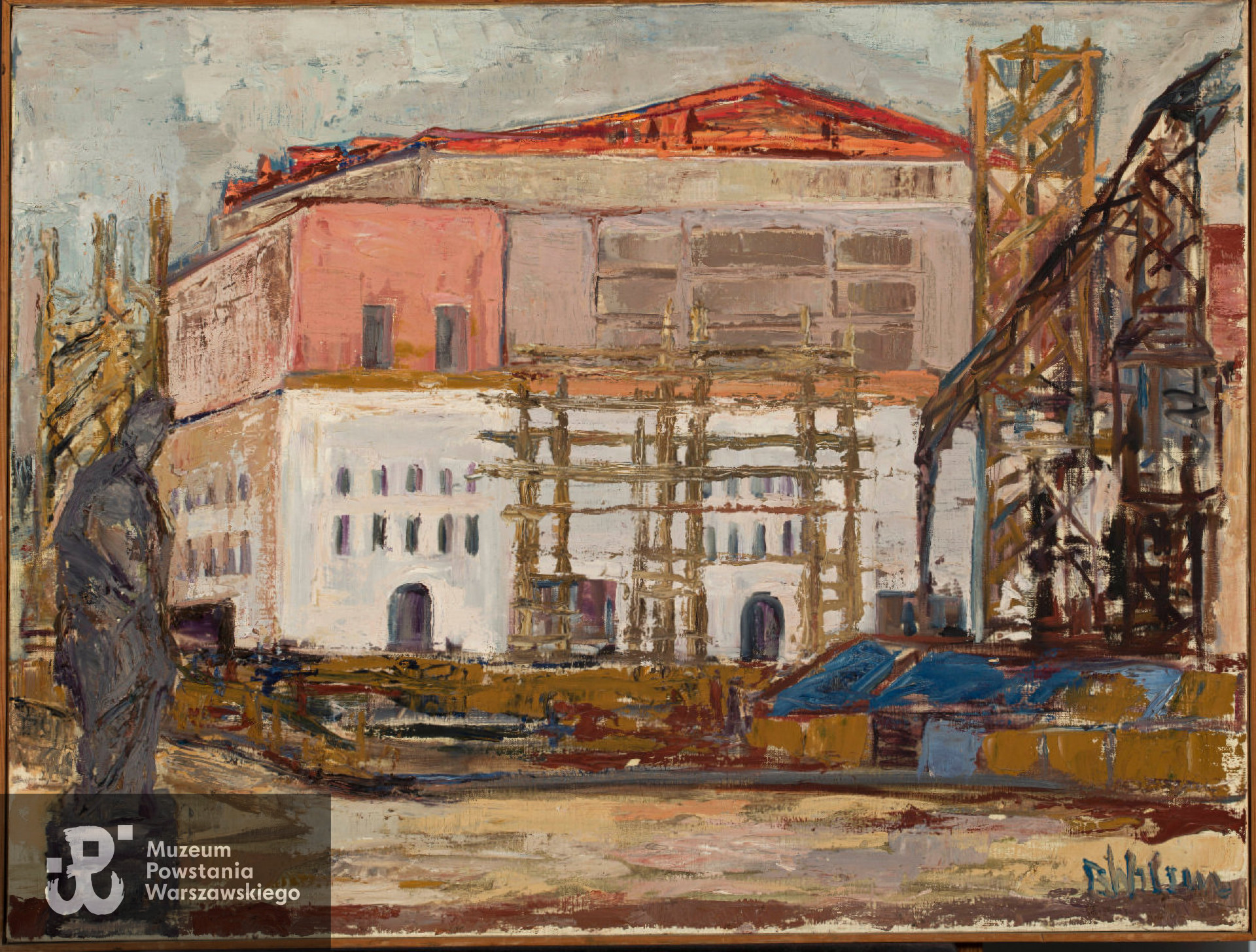 Bronisława Wilimowska, Odbudowa Teatru Wielkiego w Warszawie. Zbiory Muzeum Narodowego w Warszawie.