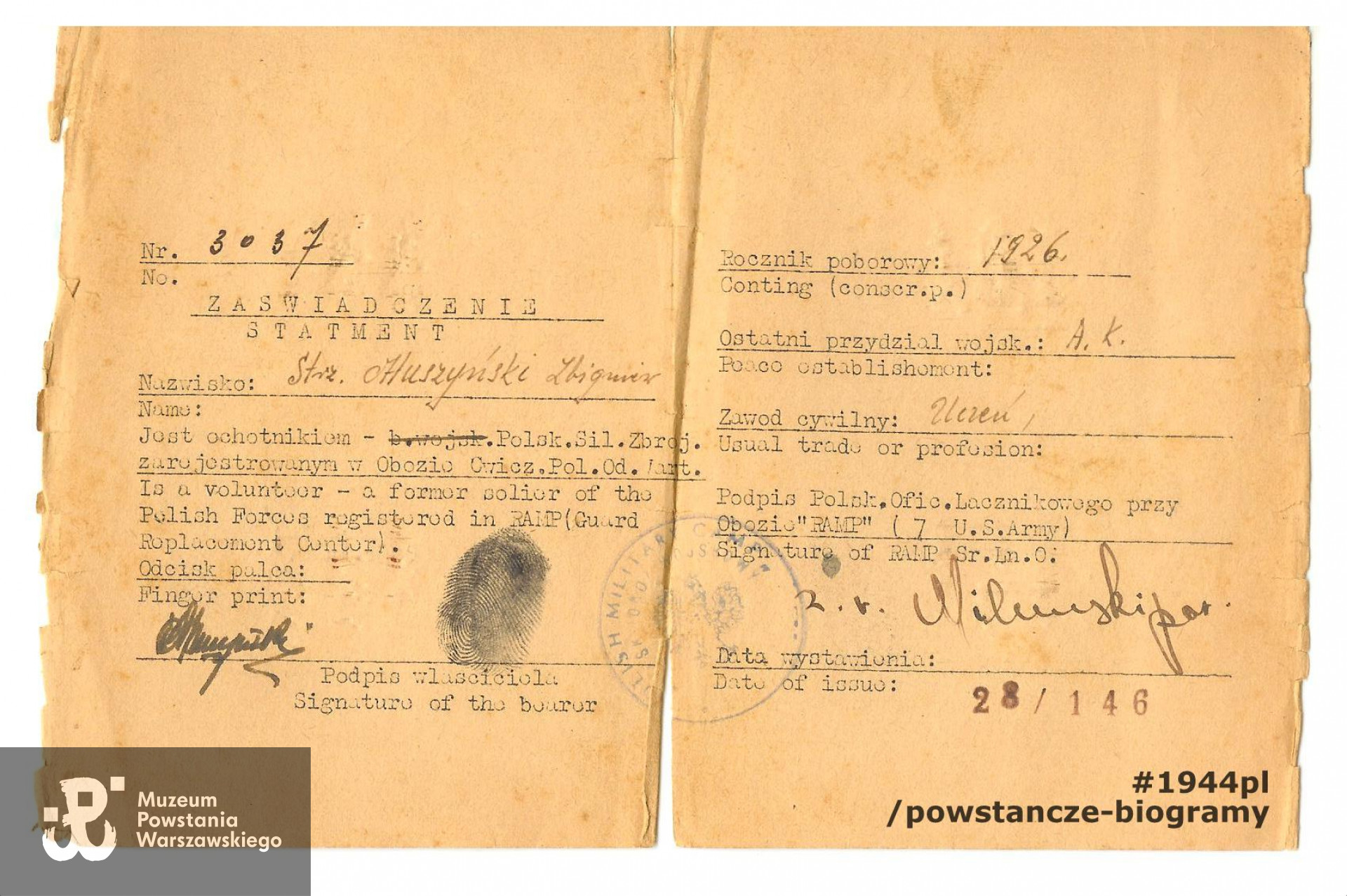 Z archiwum p. Zbigniewa Muszyńskiego