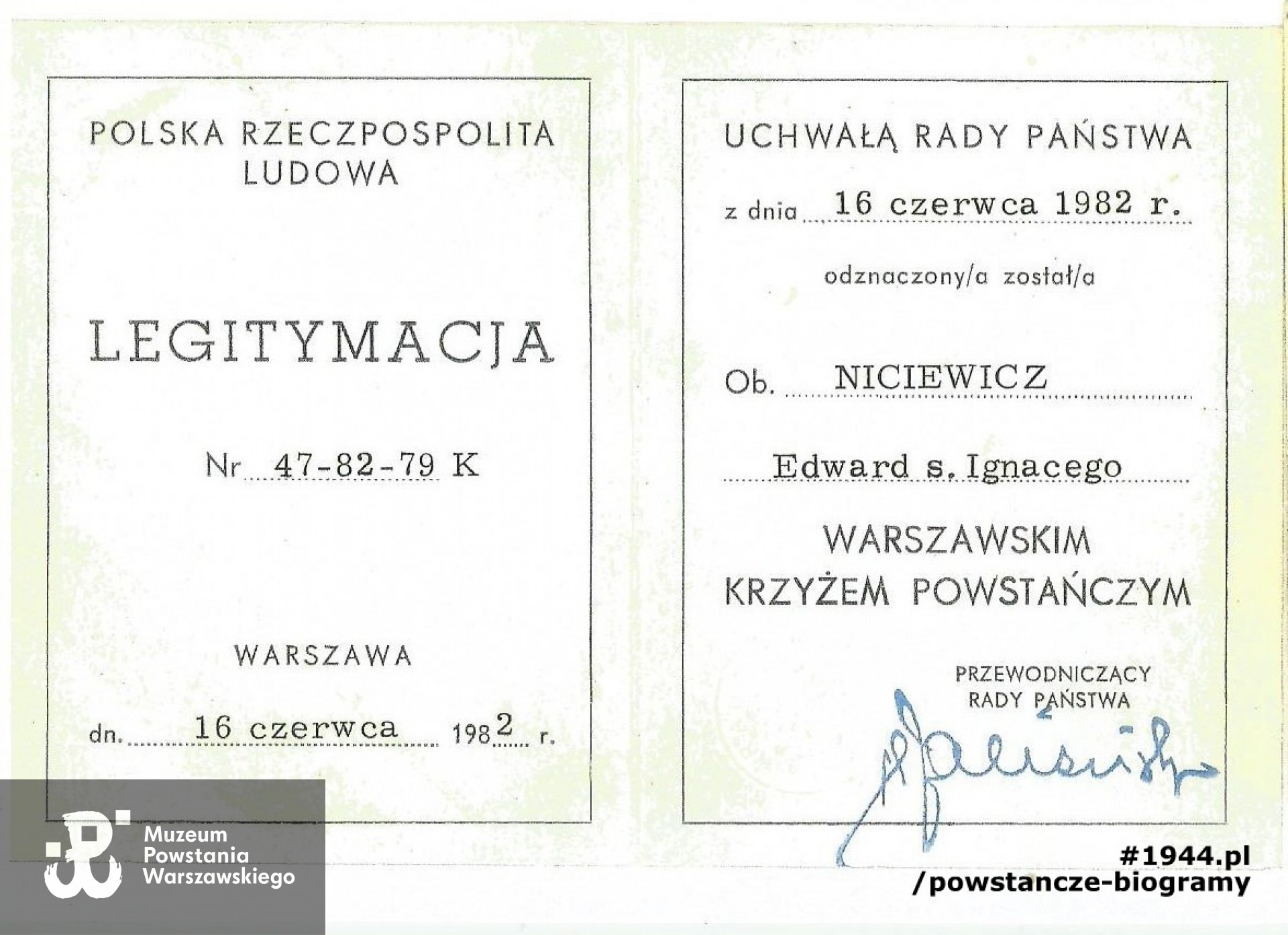 Z archiwum rodzinnego syna, p. Włodzimierza Niciewicza