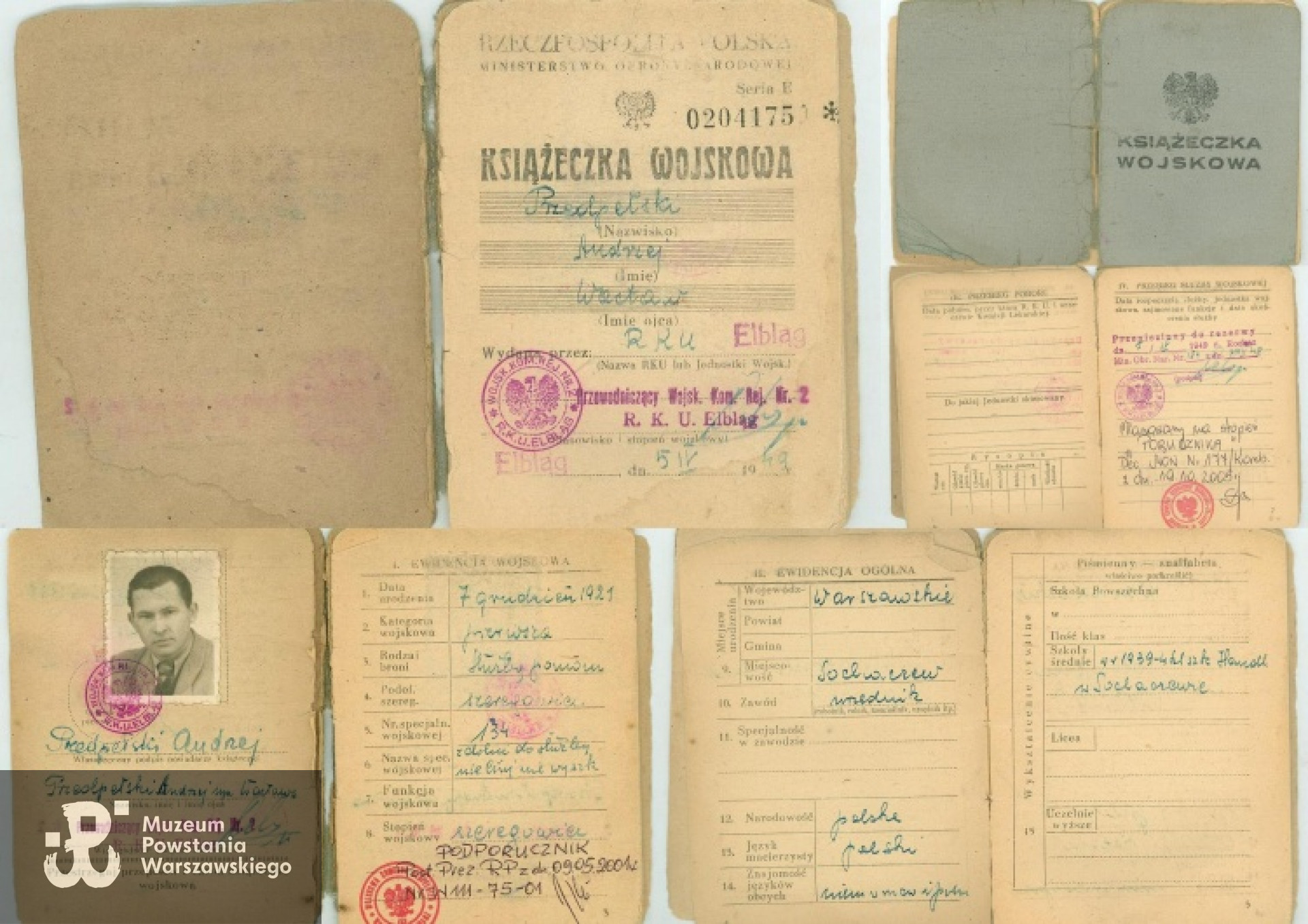 Książeczka wojskowa Andrzeja Przedpełskiego. Archiwum rodzinne.