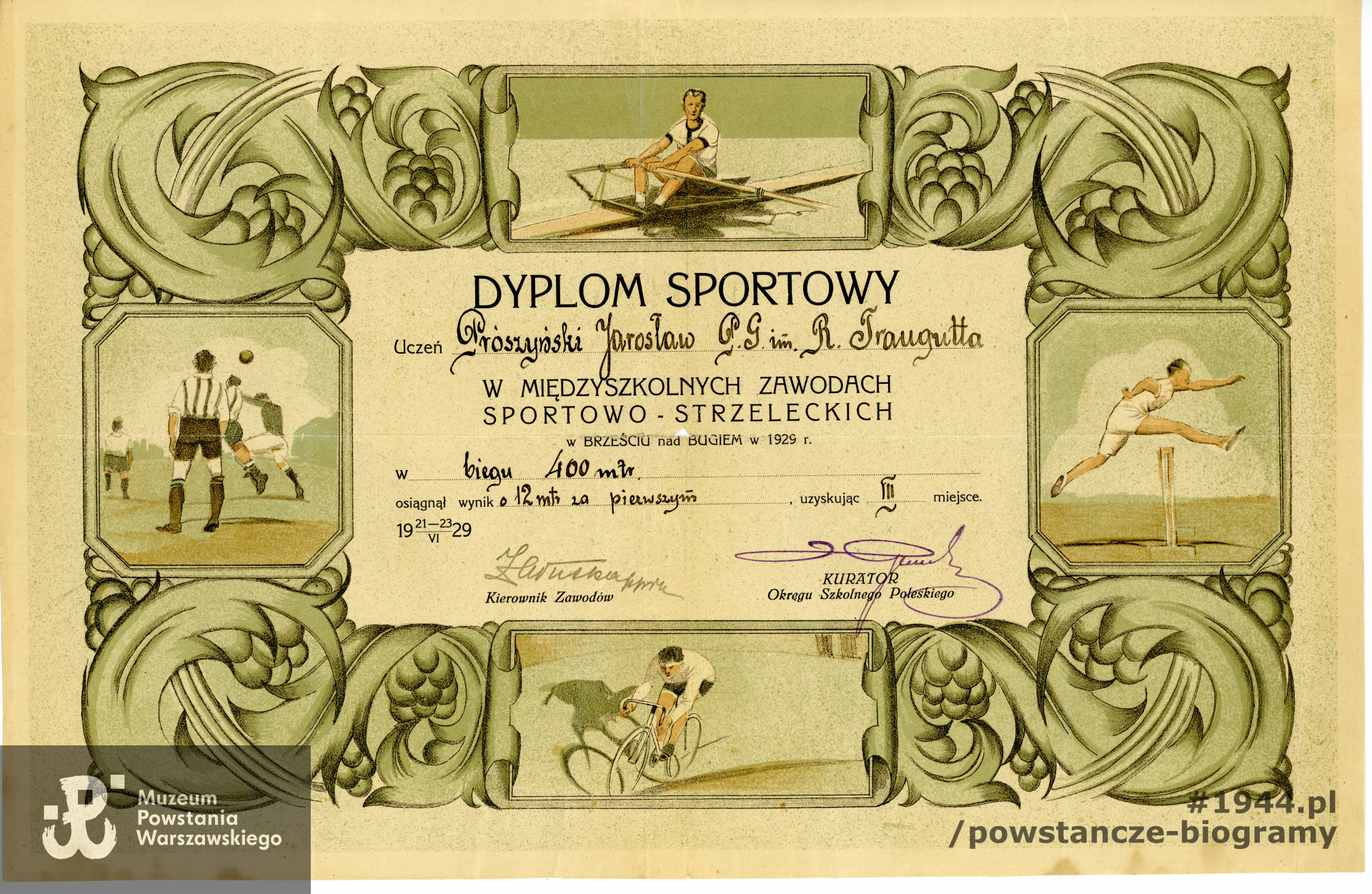 Z archiwum rodzinnego p. Krystyny Prószyńskiej