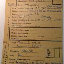 Polski Czerwony Krzyż - kartoteka