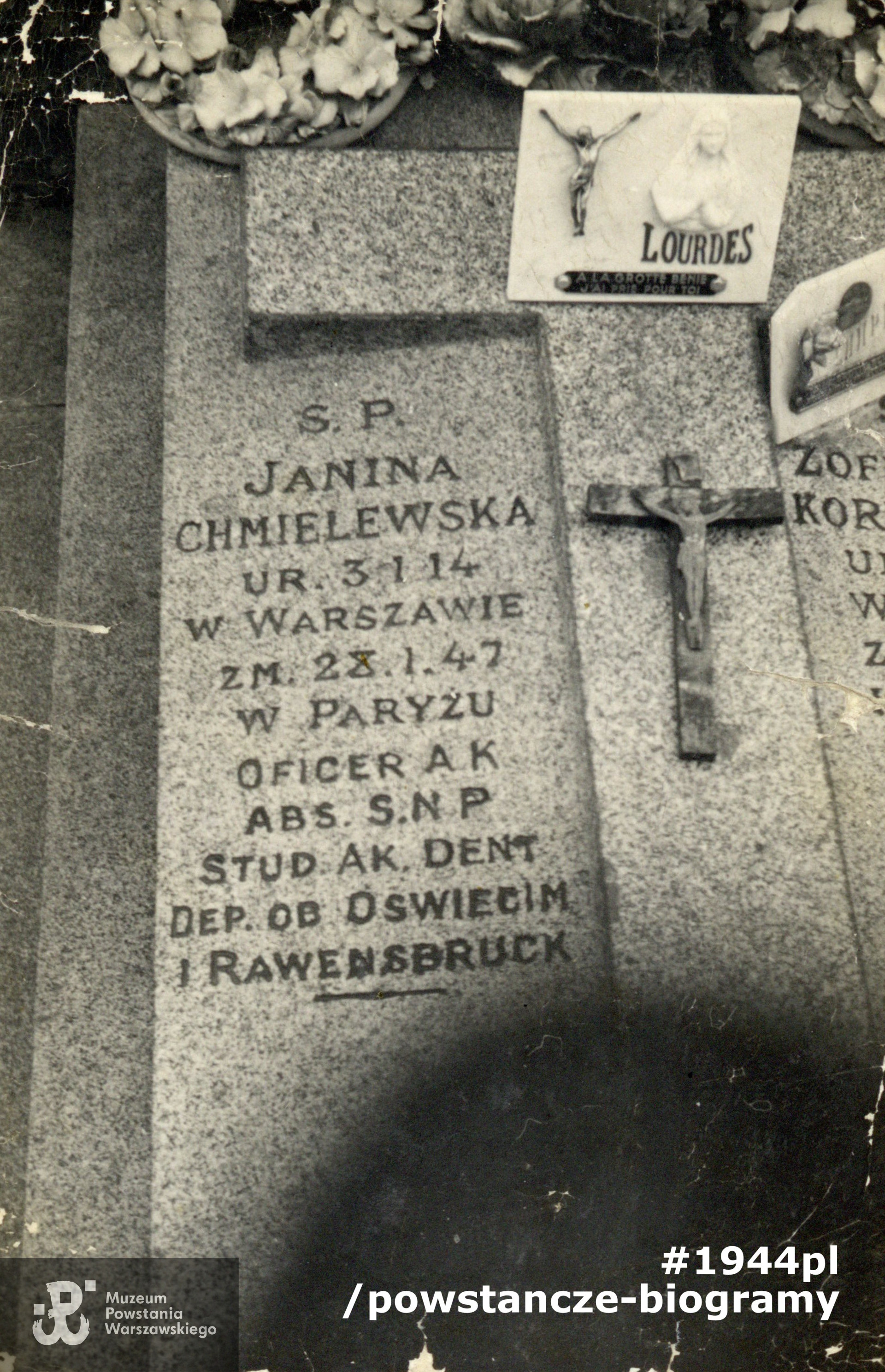 Cmentarz  w Montmorency - miejsce pochowania Janiny Chmielewskiej. Fot. zbiory rodzinne, udostępnił p.  Jerzy Kade, siostrzeniec