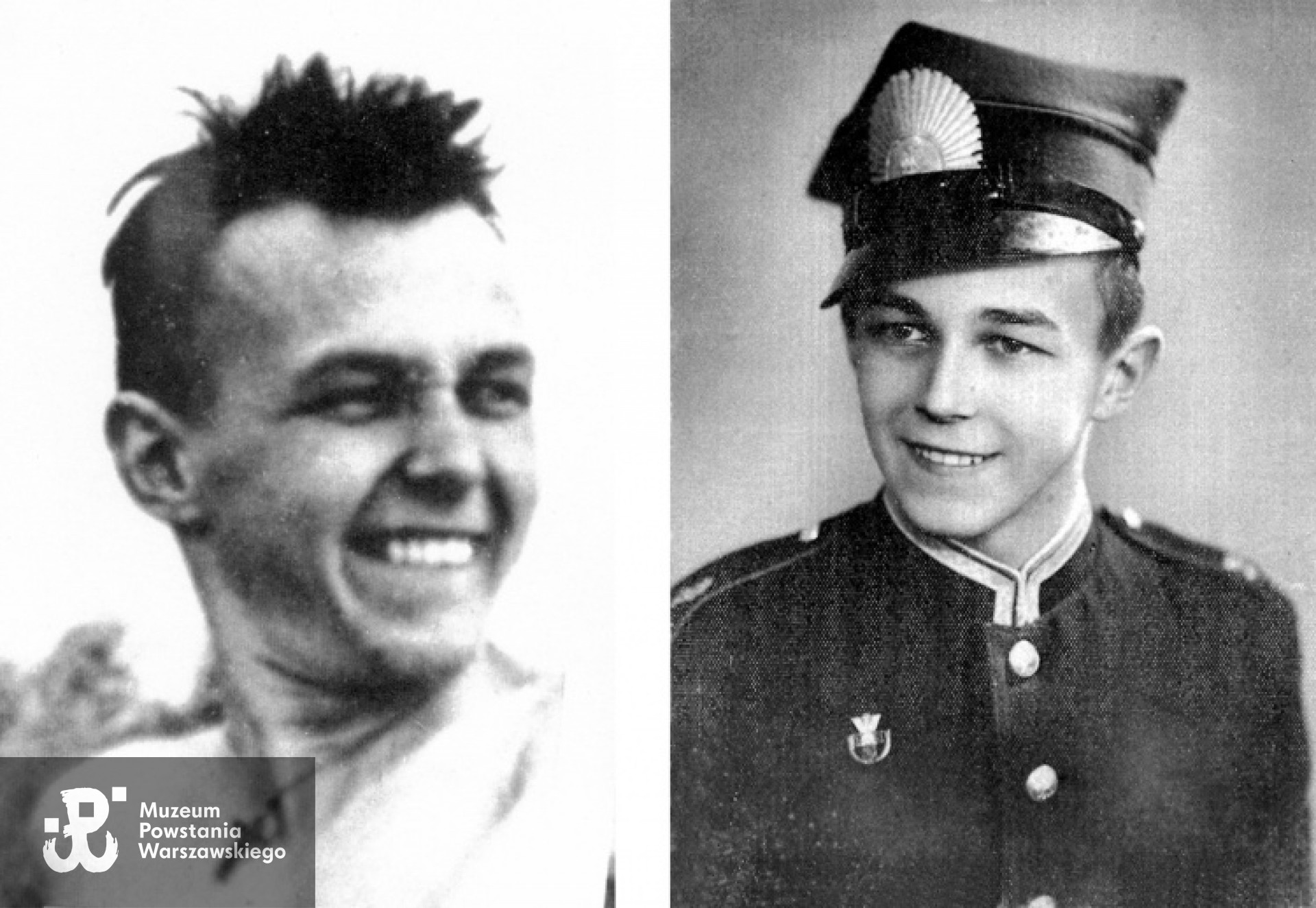 Juliusz Klepacz ps."Ran", twórca konspiracyjnego Oddziału Kadeckiego oraz organizator i dowódca odbicia ze szpitala w dniu 31 lipca 1943 rannego Dionizego Piotra Mazura ps."Piotrek". Zdjęcie z lata 1943 roku. Po prawej, jeszcze jako kadet Korpusu Kadetów we Lwowie w 1939 roku.