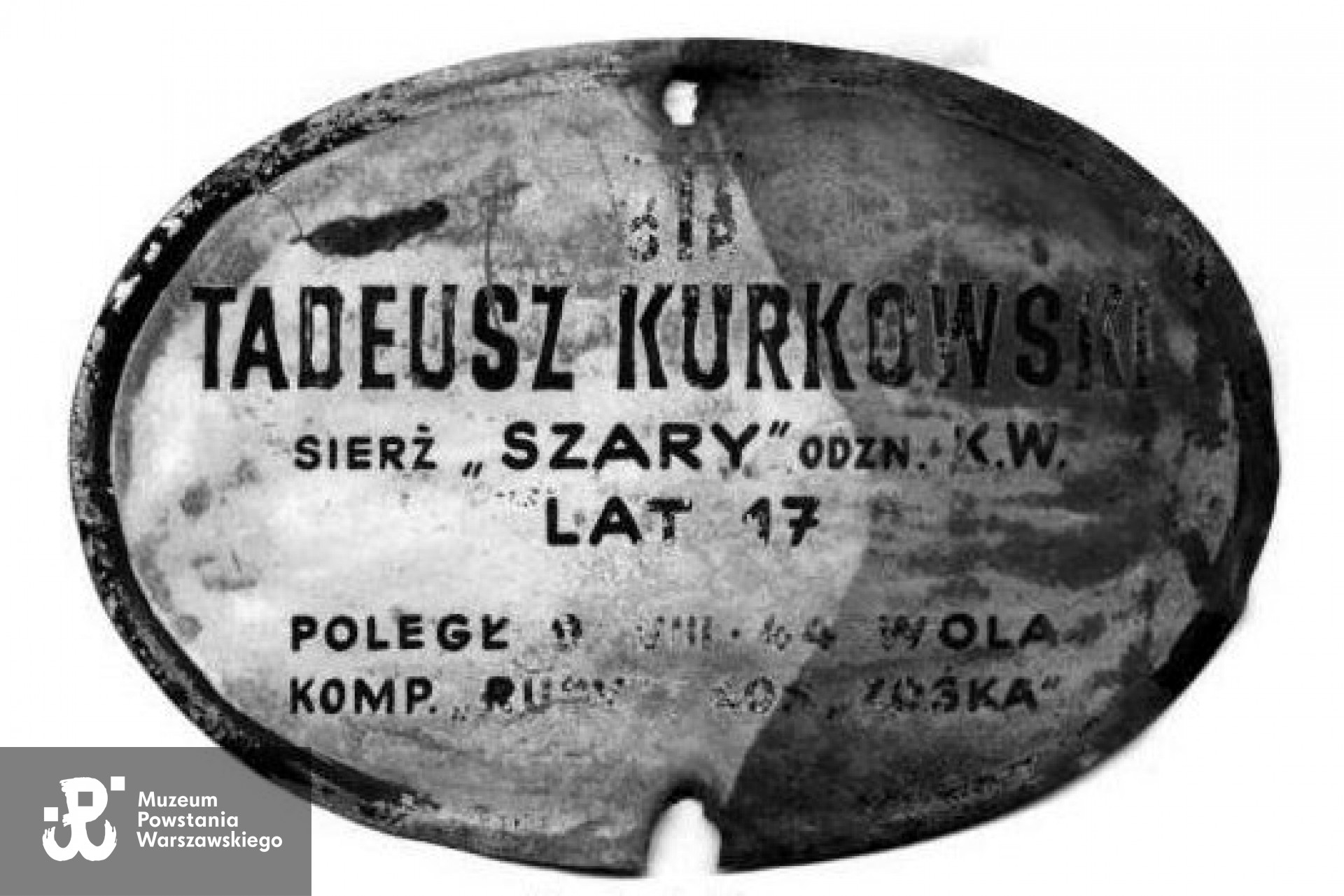 Tabliczka nagrobna T. Kurkowskiego