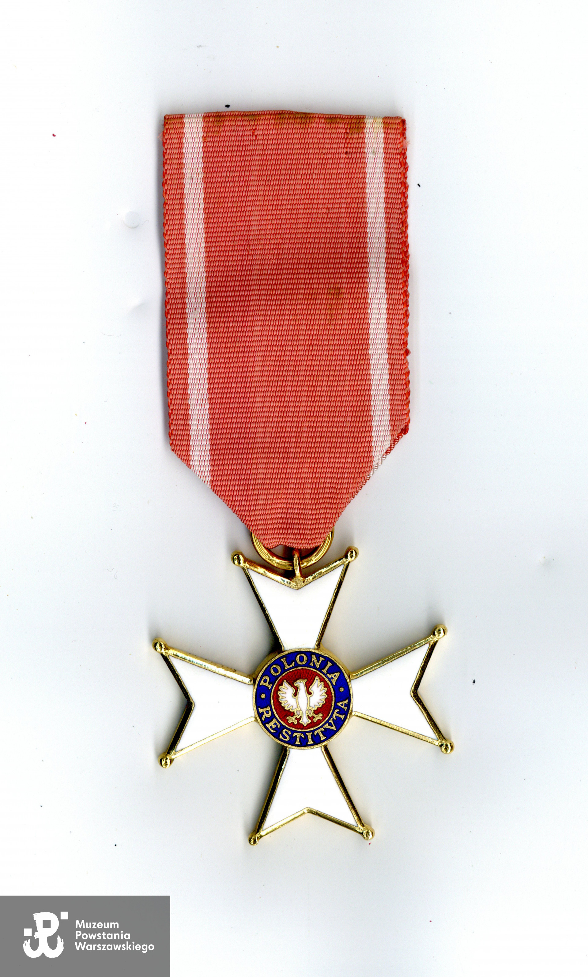 Krzyż Kawalerski Orderu Odrodzenia Polski należący do Stefana Stefańskiego ps. Sokół. Ze zbiorów Muzeum Powstania Warszawskiego, sygn. P/5030