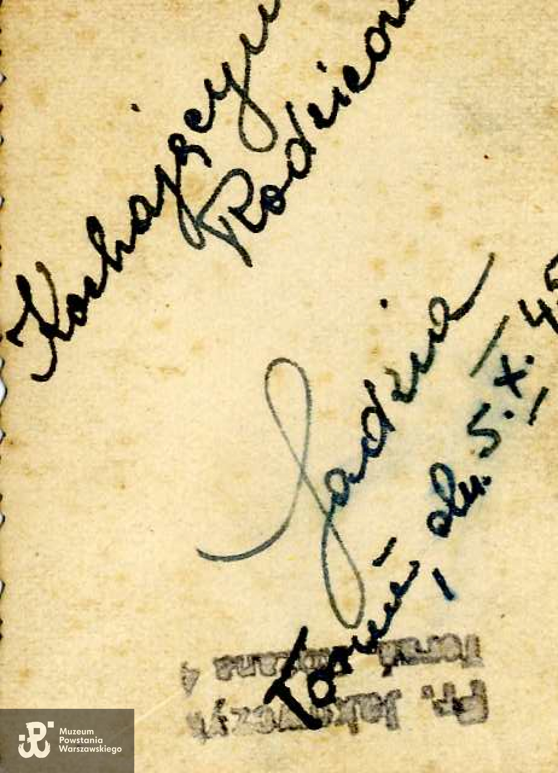 Rewers z dedykacją. Z archiwum rodzinnego córek.