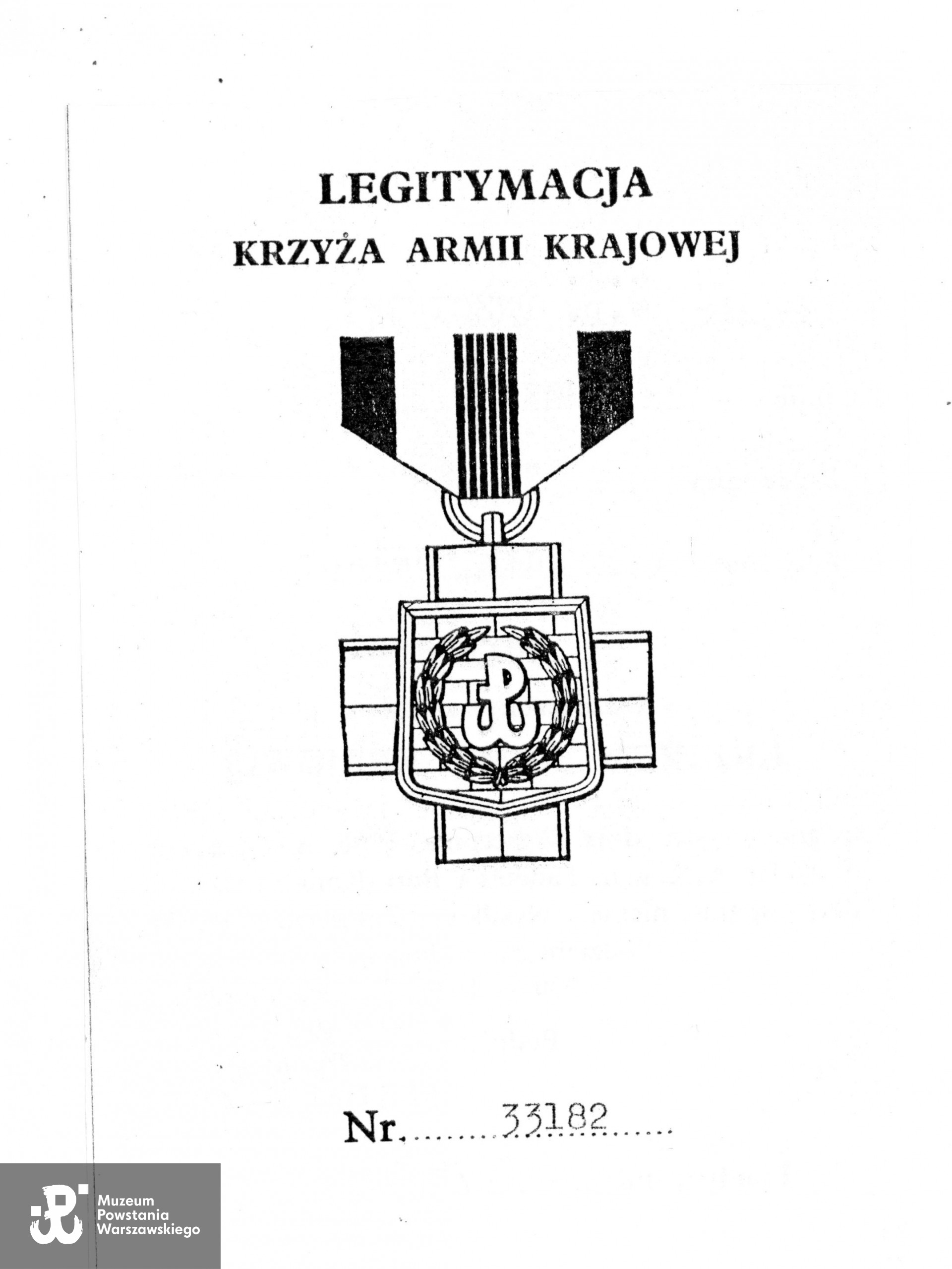 Muzeum Powstania Warszawskiego, Teczki personalne uczestników PW: Trzciński Janusz „Kresa", zbiory Pokoju Kombatanta MPW