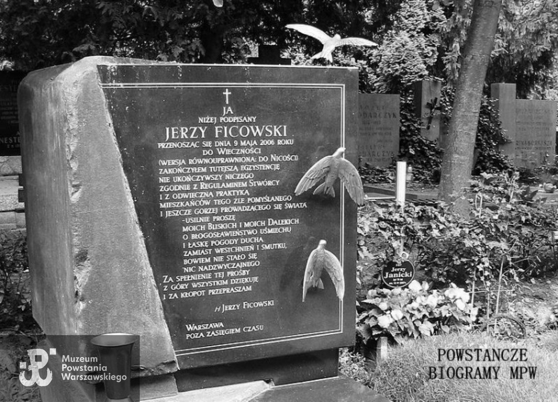 Grób Jerzego Ficowskiego na Cmentarzu Wojskowym na Powązkach w Warszawie