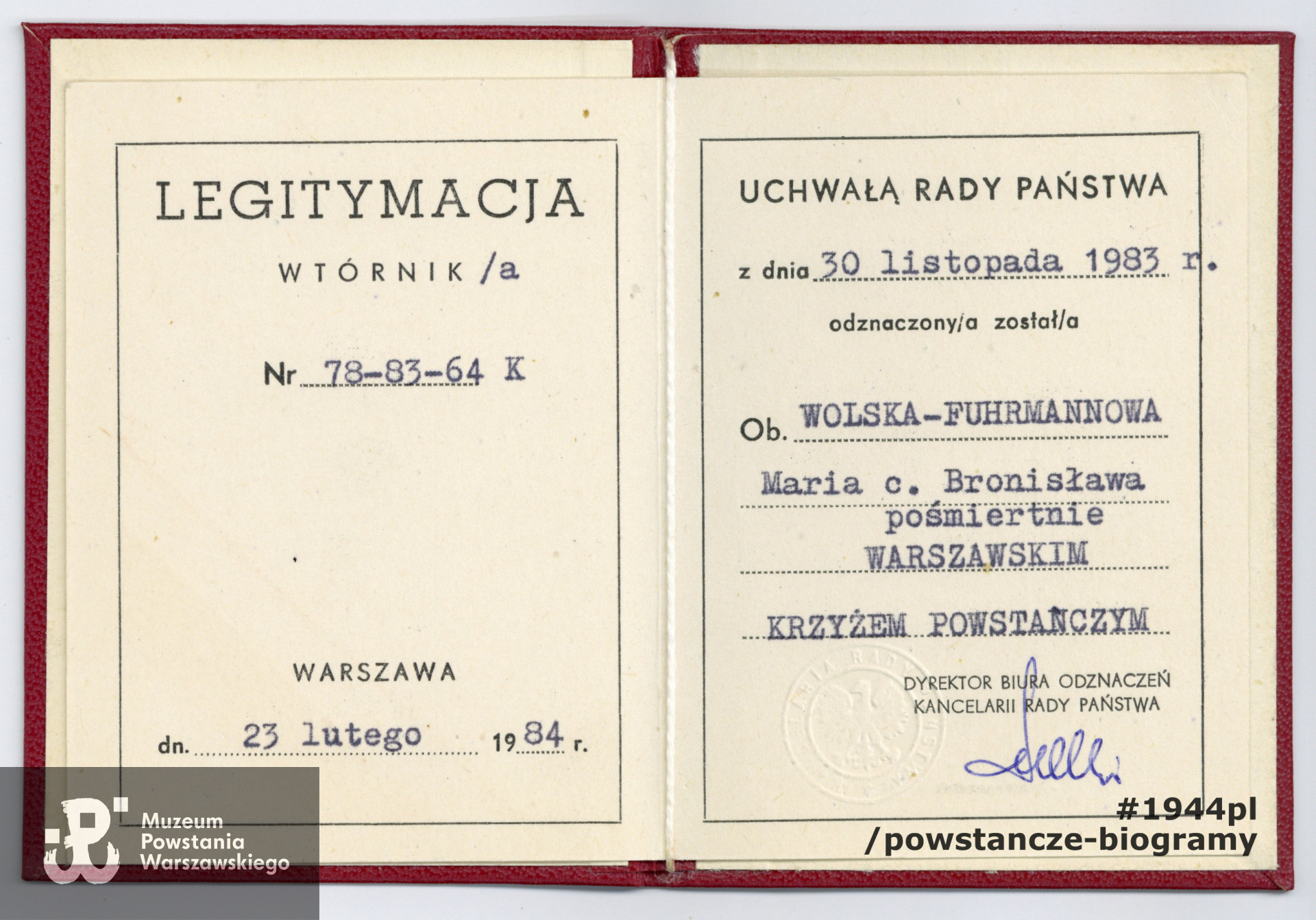 Dokument ze zbiorów rodzinnych, udostępnił p. Jan Fuhrmann