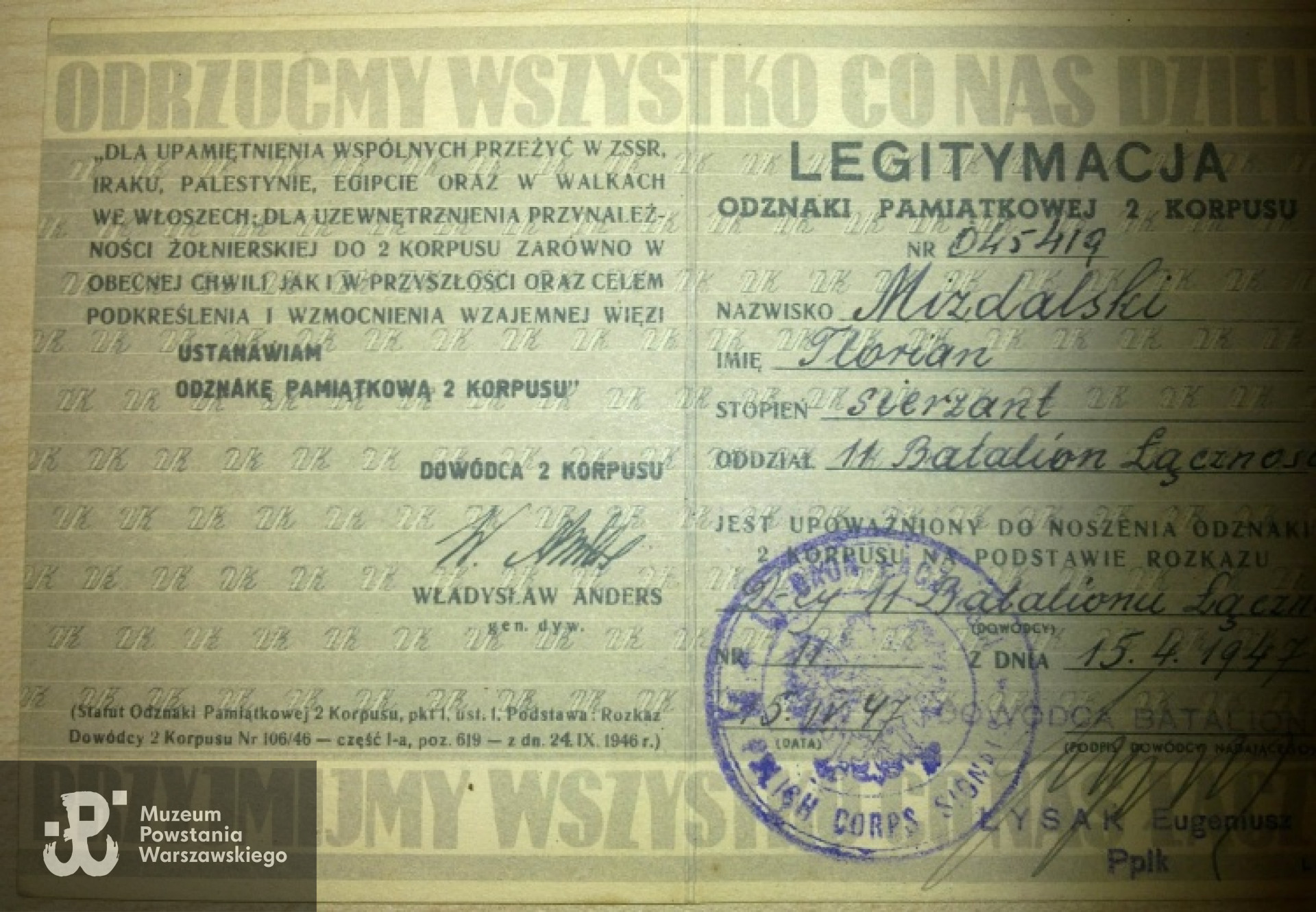 Skan dokumentu udostępniła p. Arleta Domińska-Lewandowska 