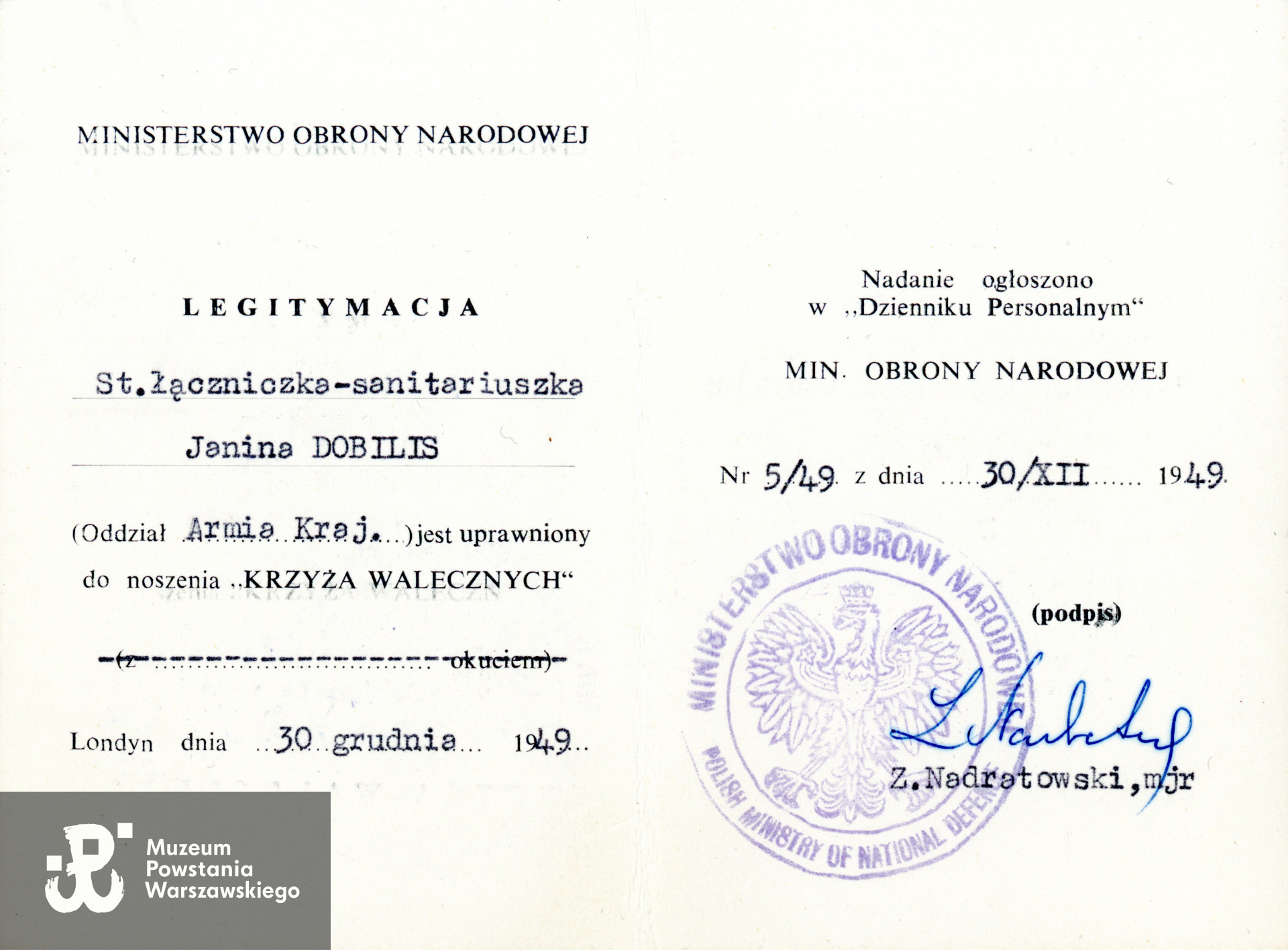 Zbiory Muzeum Powstania Warszawskiego, sygn. P/7838/13,   dar p. Eugeniusza Kaczyńskiego