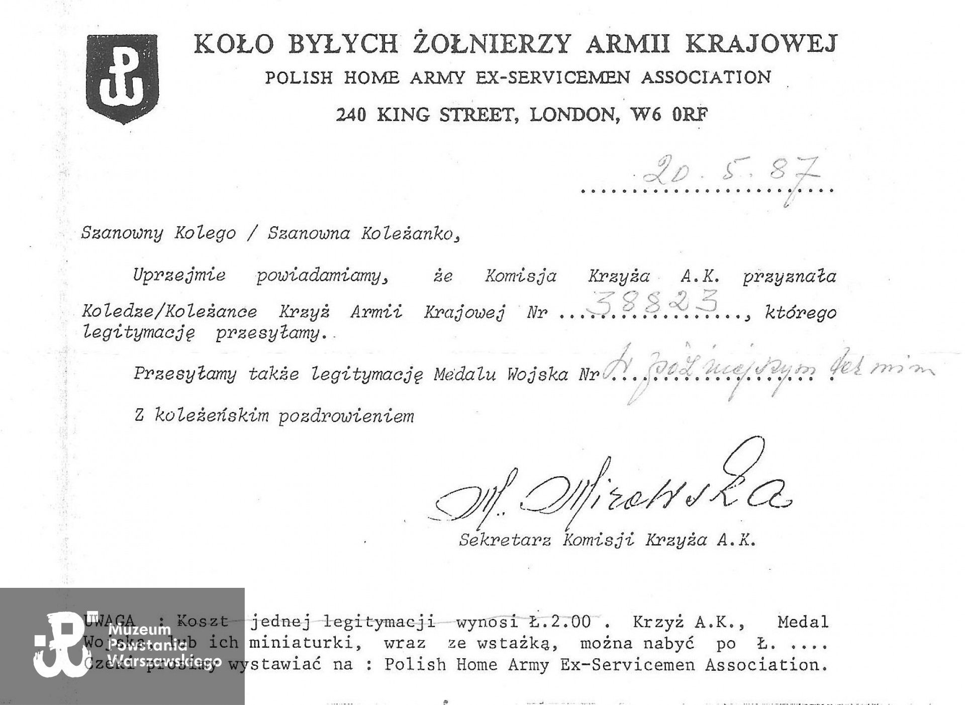 Z archiwum rodzinnego córki, p. Jolanty Gwardeckiej