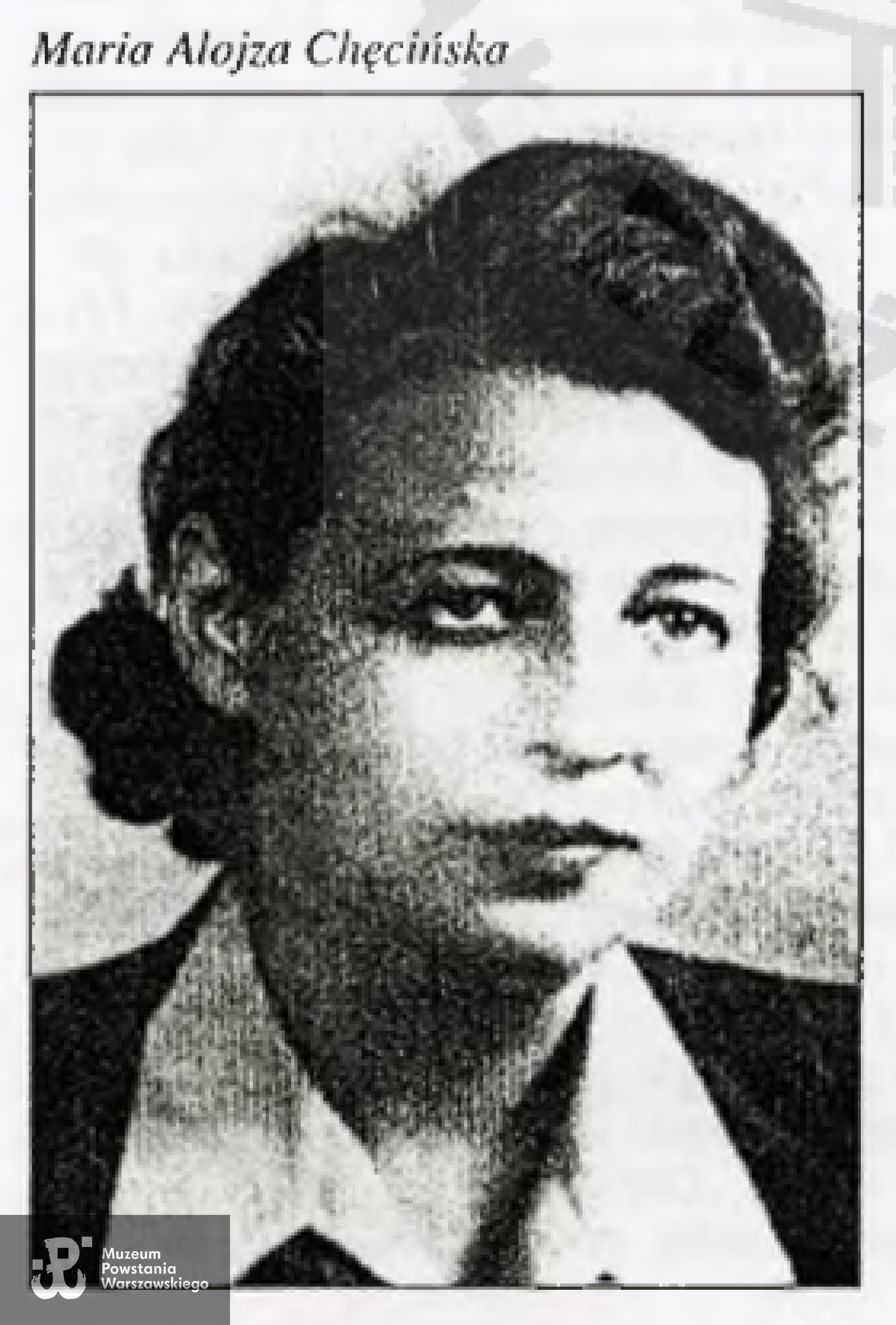 Maria Alojza Chęcińska (1913-?). Fot. nadesłane przez p. M. Kruka, źr. https://kpbc.umk.pl/Fundacja Generał Elżbiety Zawackiej Toruń, 