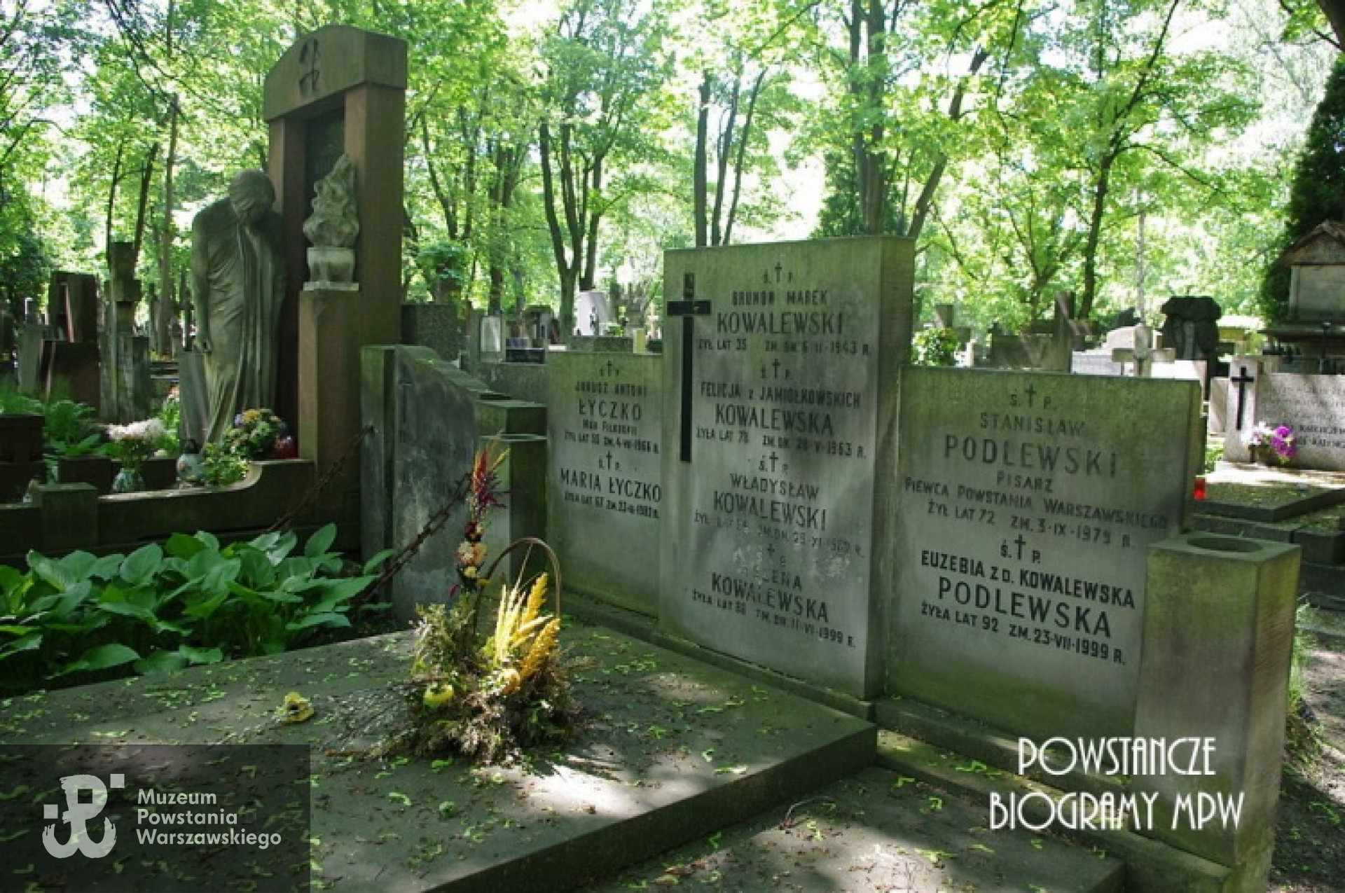 Grób Stanisława Podlewskiego na Cmentarzu Powązkowskim w Warszawie. Fot. Mateusz Opasiński, źródło <i>Wikipedia</i>