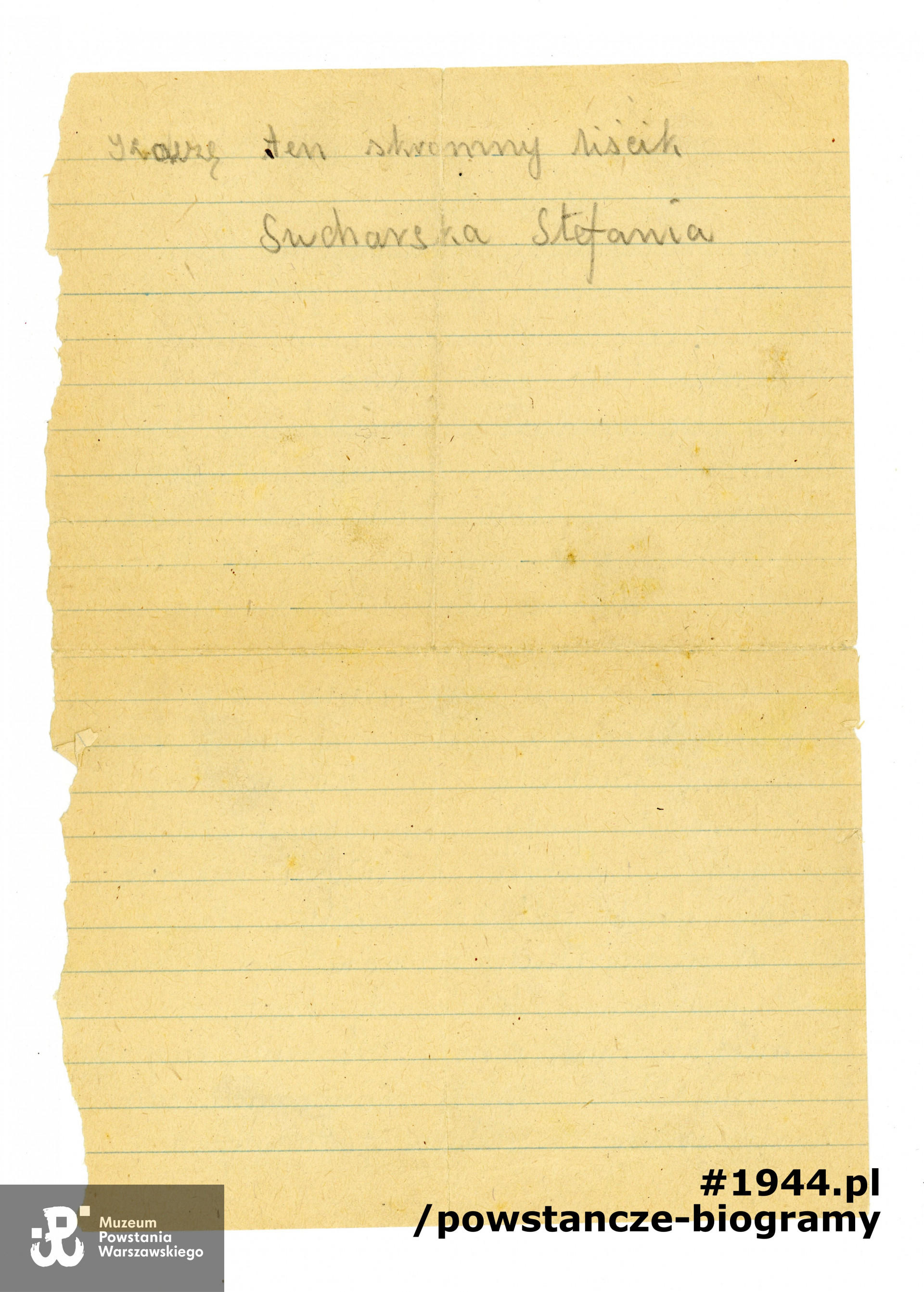 List  z archiwum rodzinnego, udostępniła p. Sylwia Lasocka