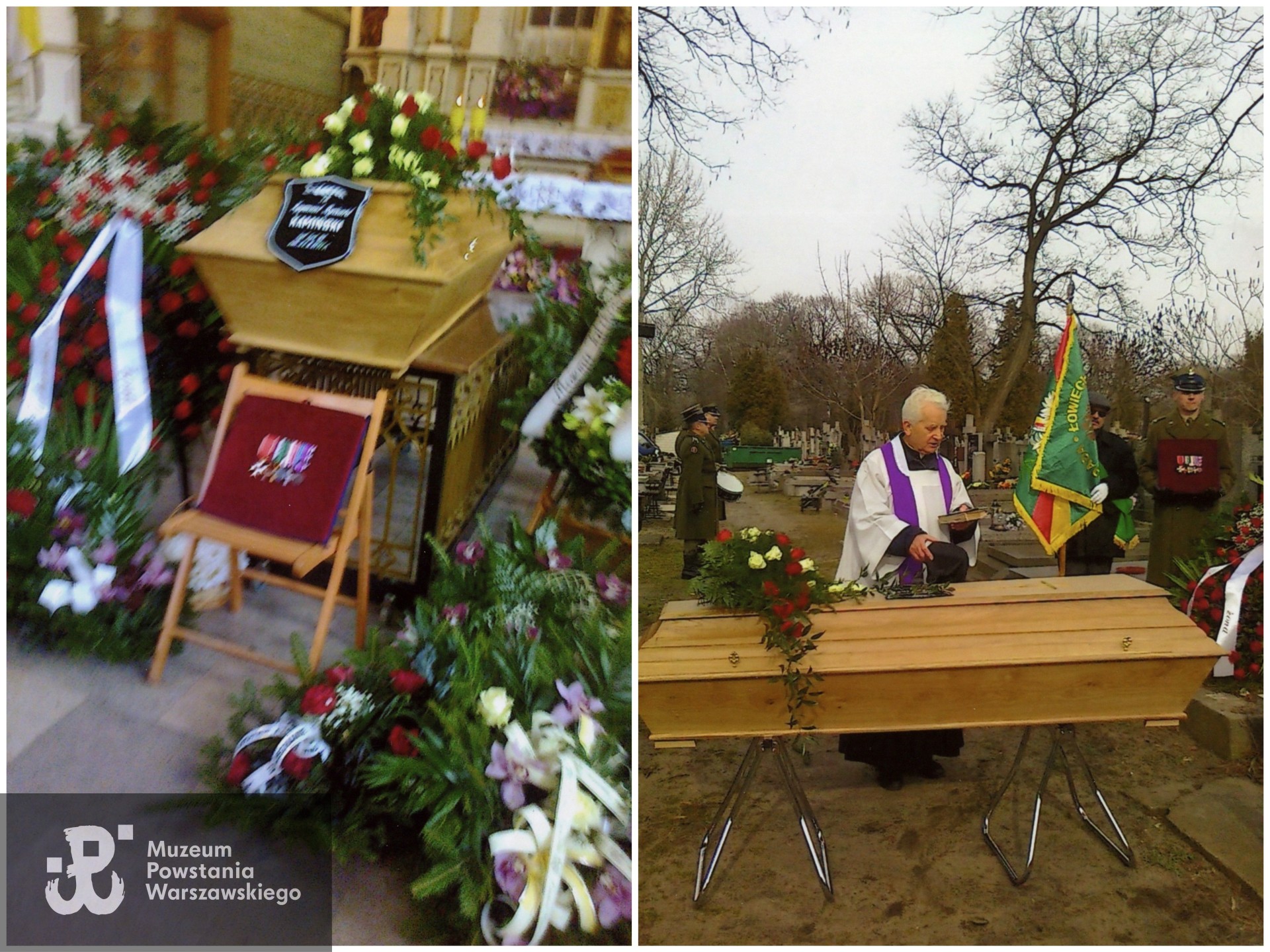 Uroczystość pogrzebowa na Cmentarzu Bródnowskim w Warszawie. Ze zbiorów rodzinnych p. Krzysztofa Kamińskiego