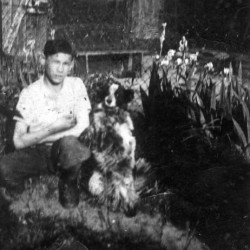 Mieczysław Krukow ze swoim ukochanym psem