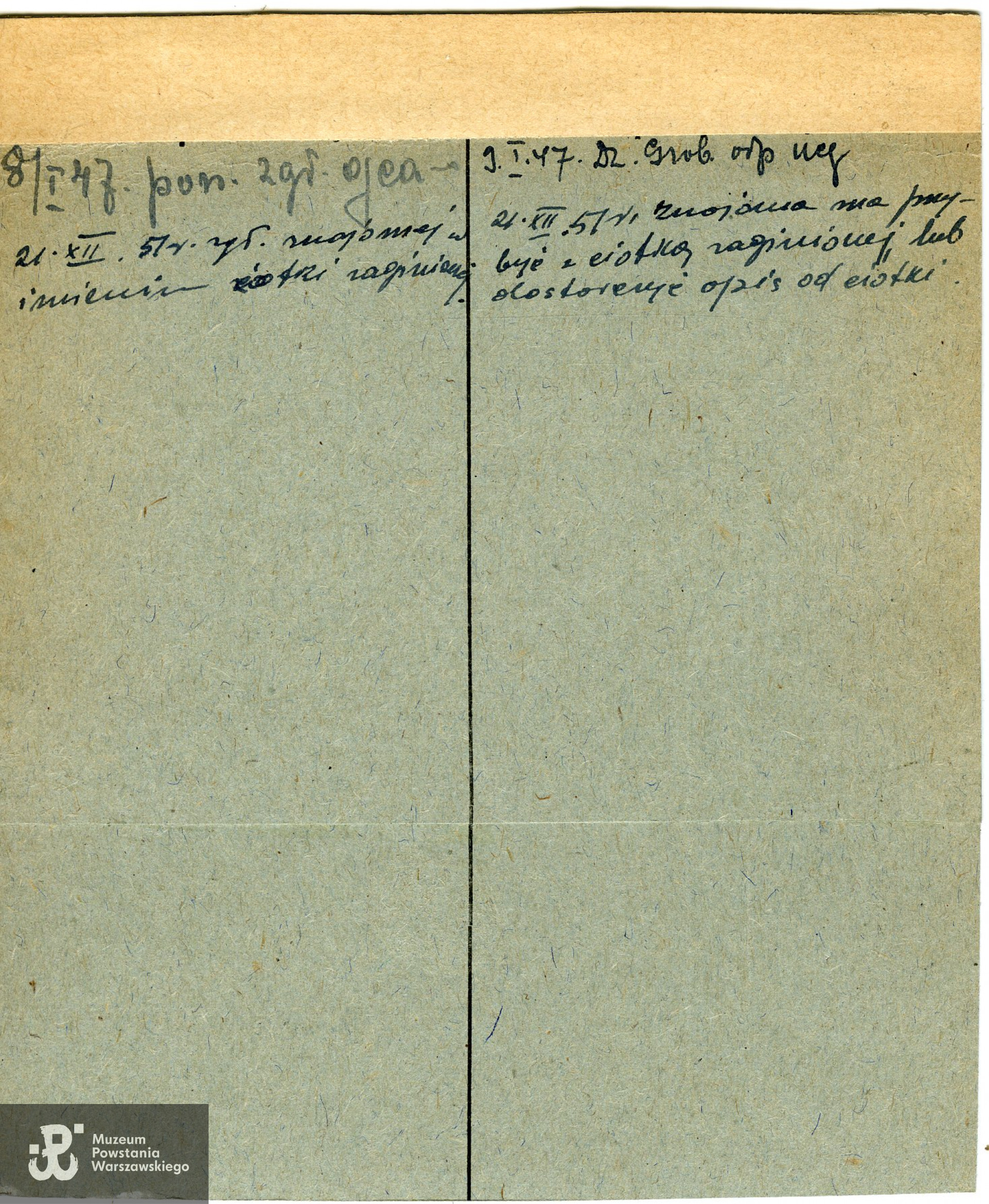 Polski Czerwony Krzyż - kartoteka ogólna poszukiwań