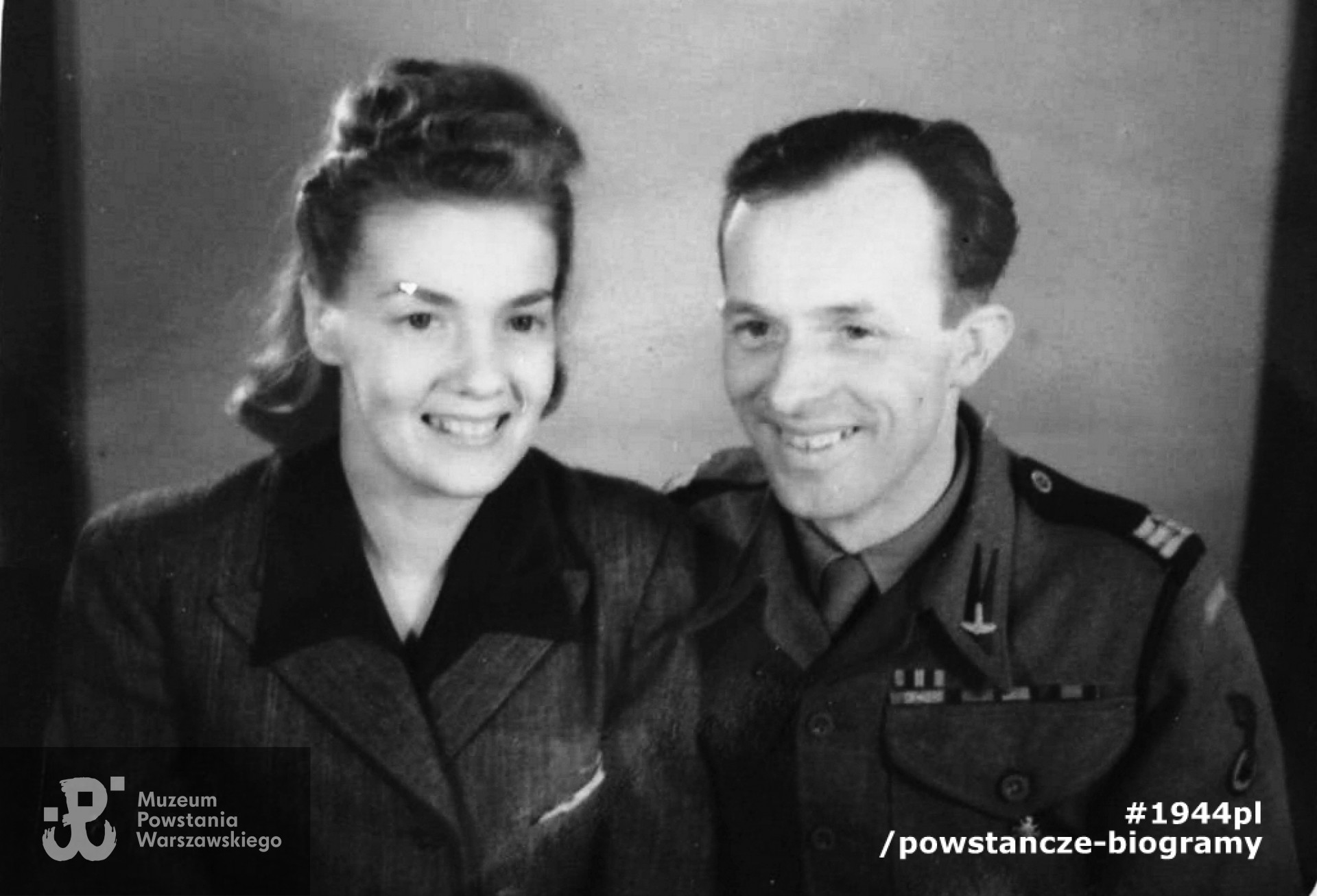 Krystyna Paprocka i Ryszard Woźniak.  Skan udostępnił p. Artur Świtalski