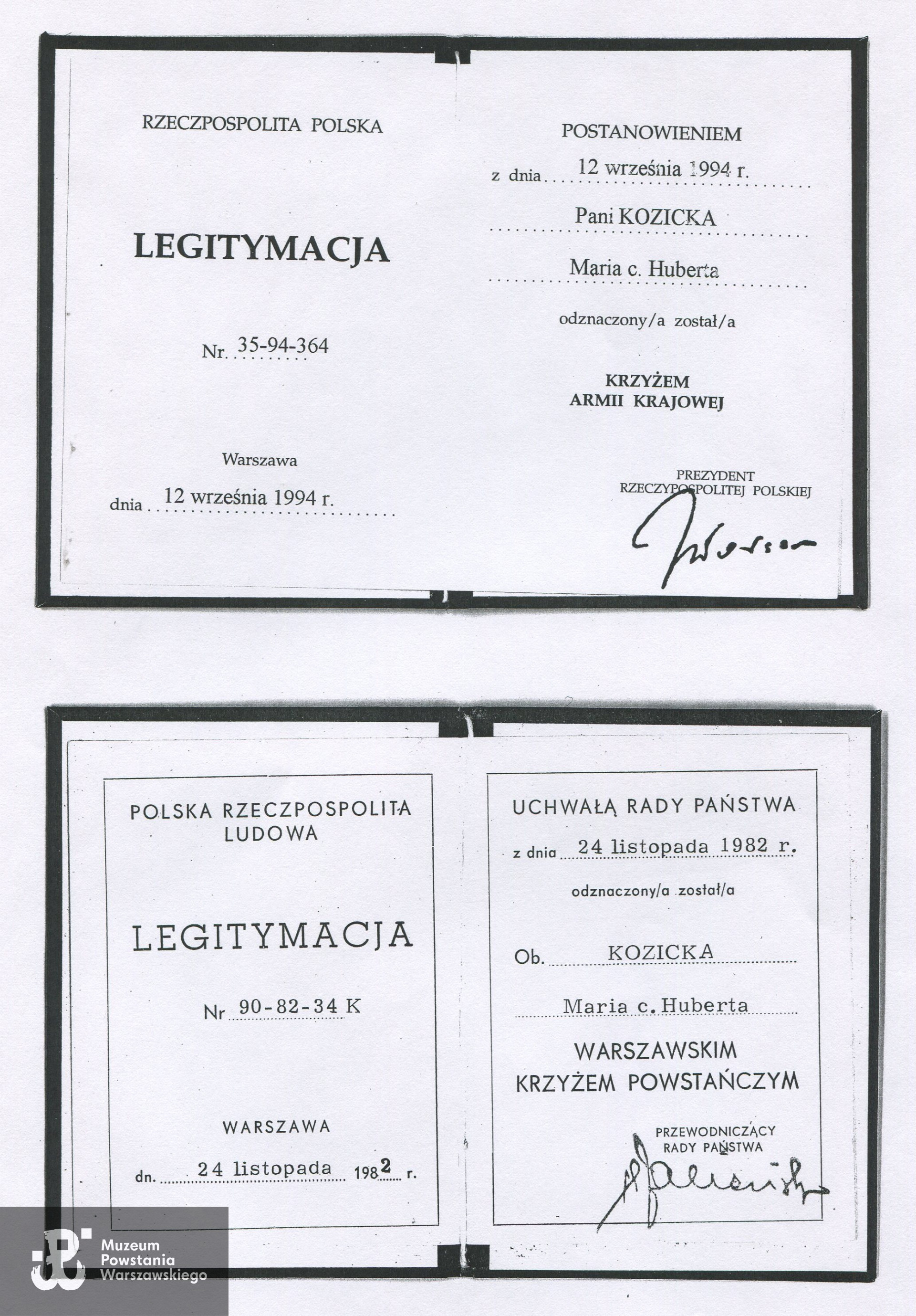 Z archiwum  Marii Kozickiej