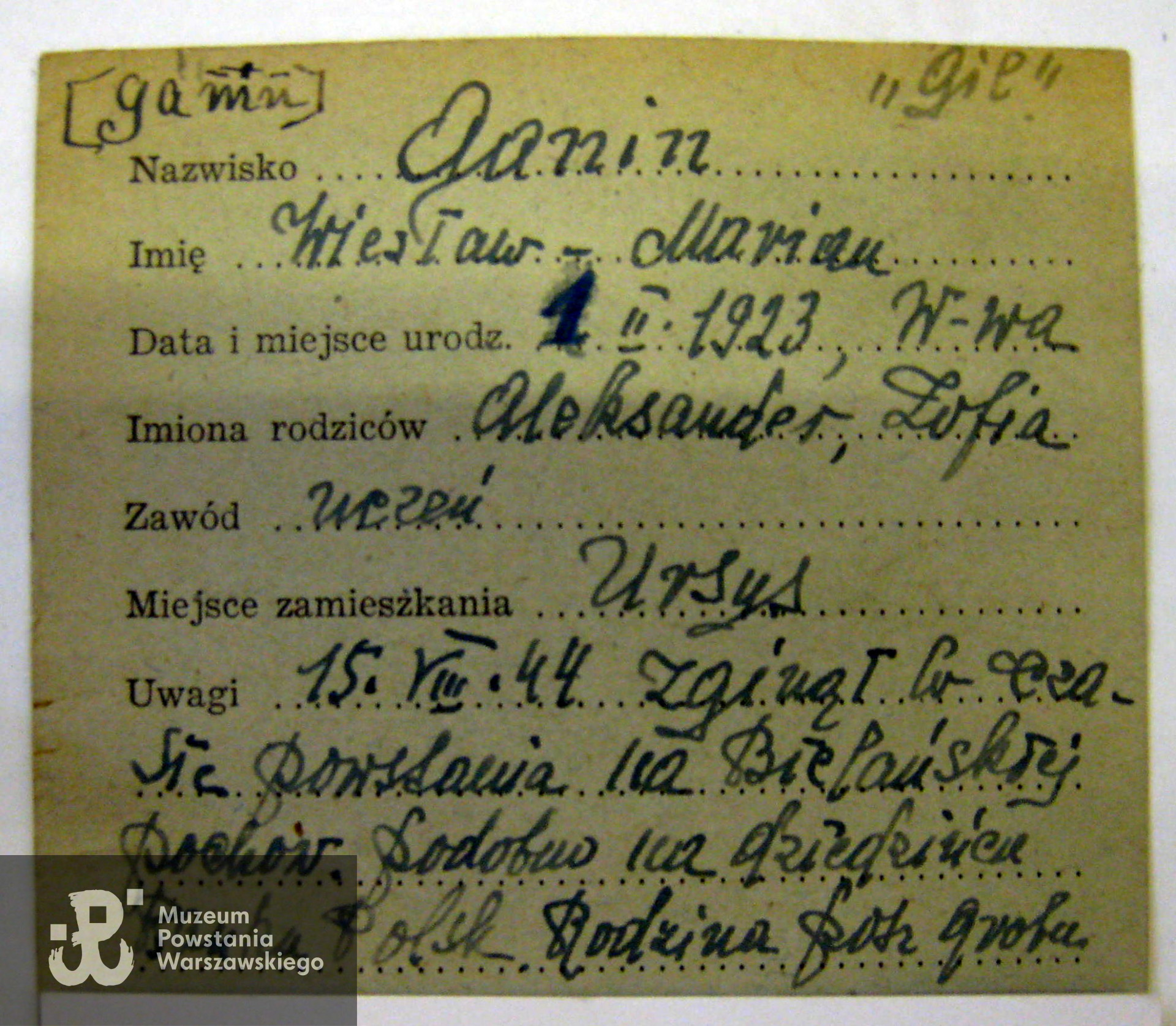 Polski Czerwony Krzyż - kartoteka