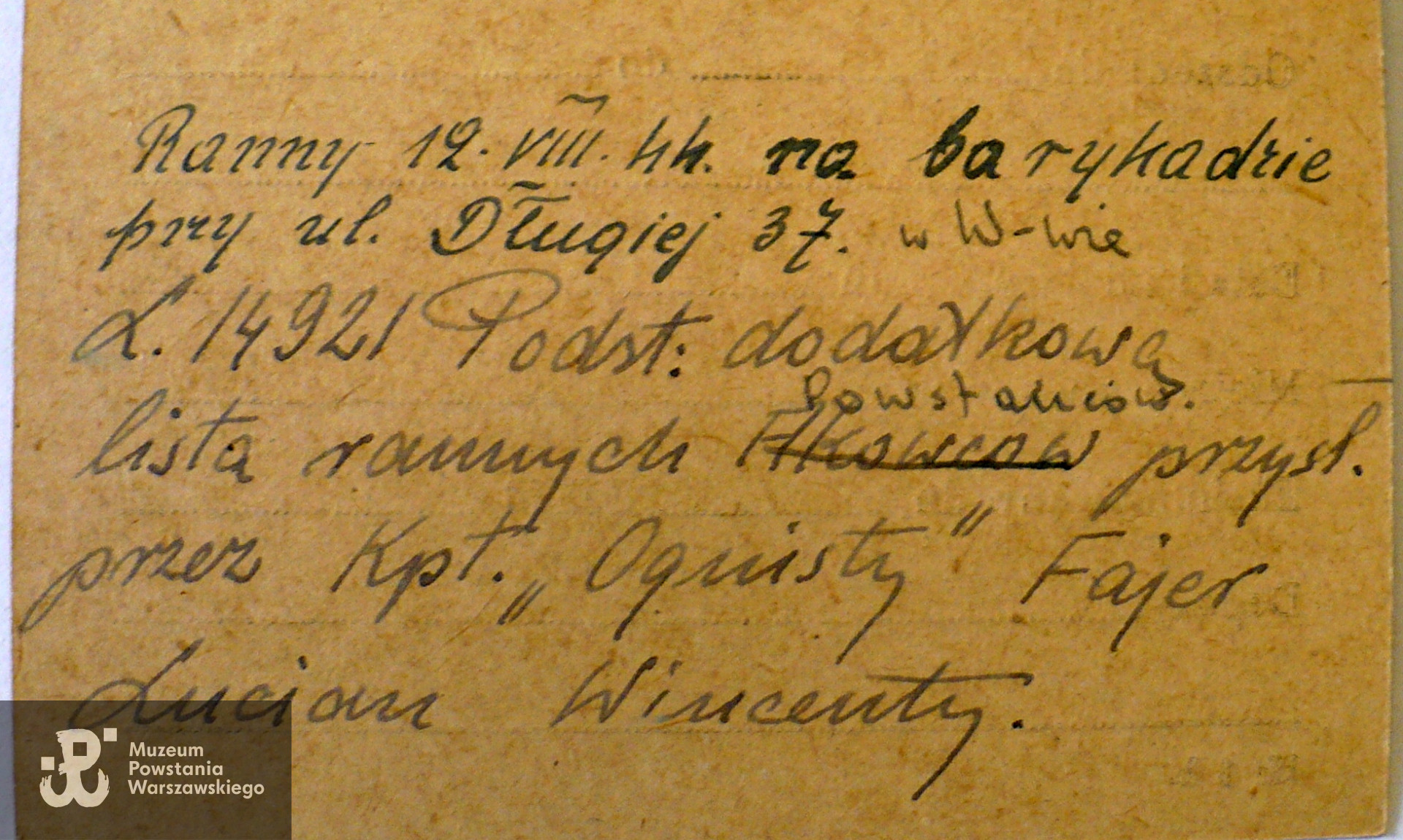 Polski Czerwony Krzyż - kartoteka ogólna