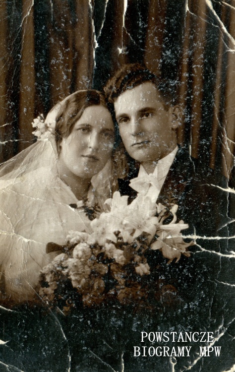 Stefan i Helena Rzeźniccy - fotografia ślubna. Archiwum rodzinne