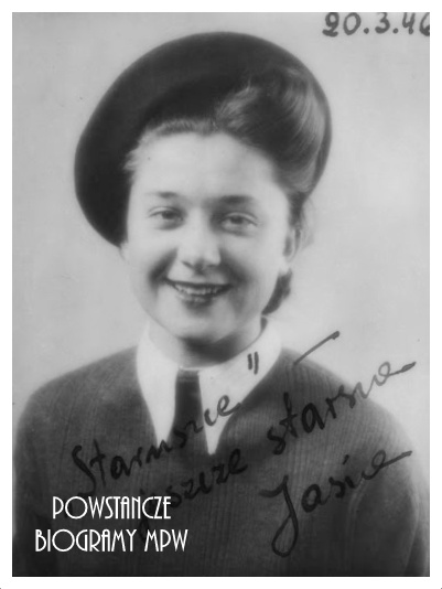 Janina Powierza "Molly". Na zdjęciu w roku 1946. Fot. archiwum prywatne