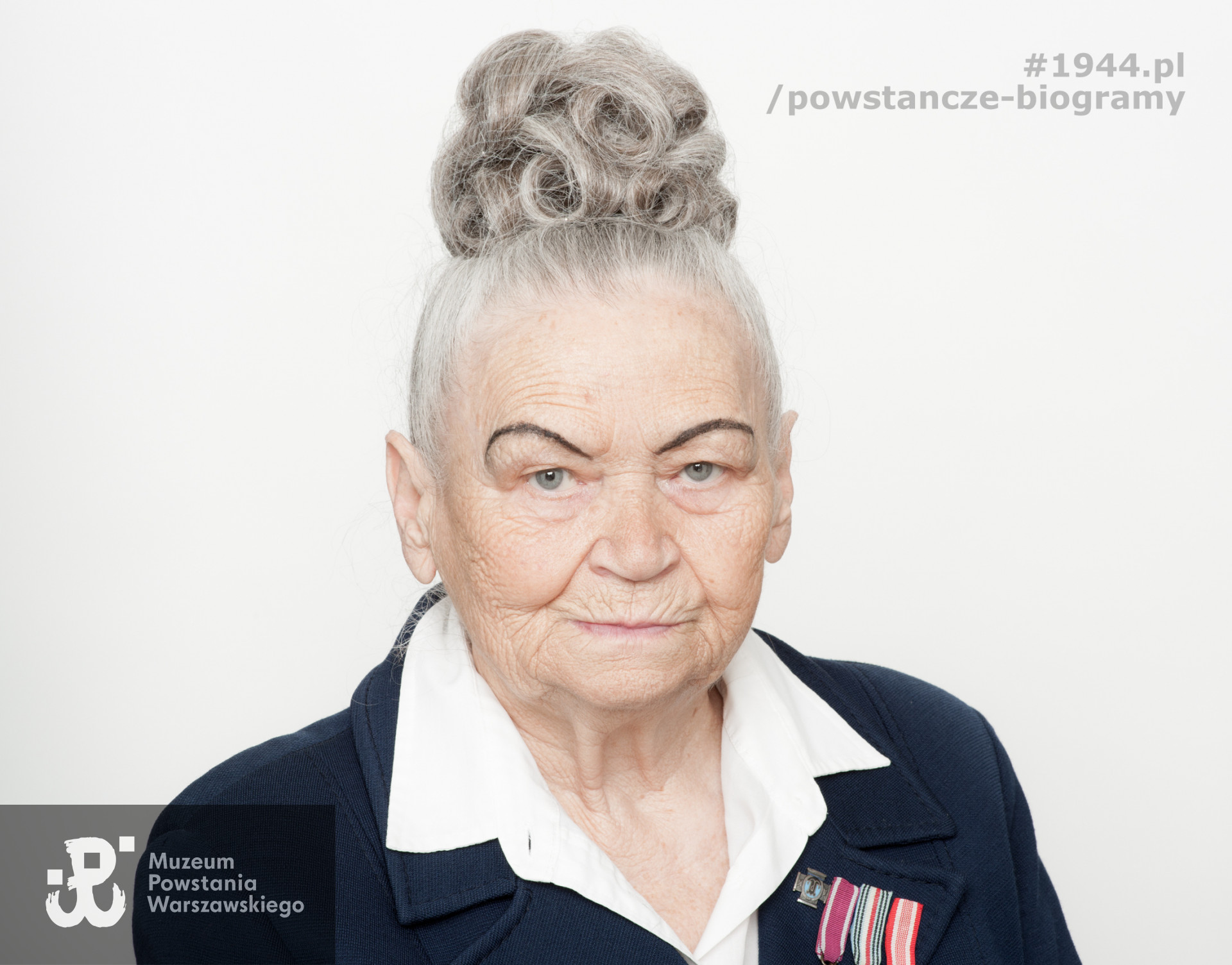 Stanisława Wysocka z domu Wojcieszek „Wojtek”.  Zdjęcie z serii portretów Powstańców Warszawskich w ramach projektu "1944/70/2014" realizowanego przez grupę WWPHOTO dla uczczenia 70. rocznicy wybuchu Powstania Warszawskiego. Muzeum Powstania Warszawskiego, 22.07-04.08 2013.