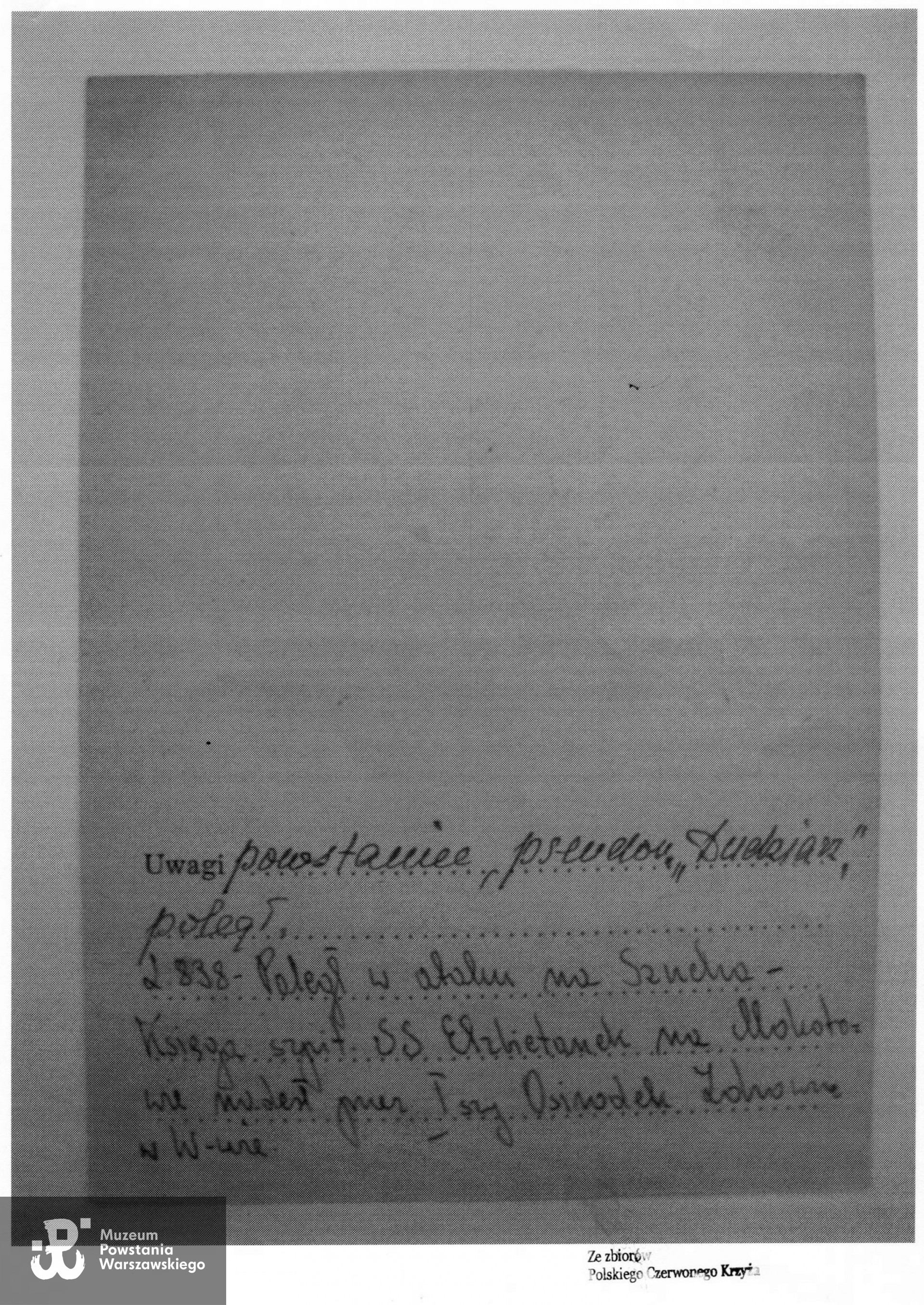 Polski Czerwony Krzyż - kartoteka