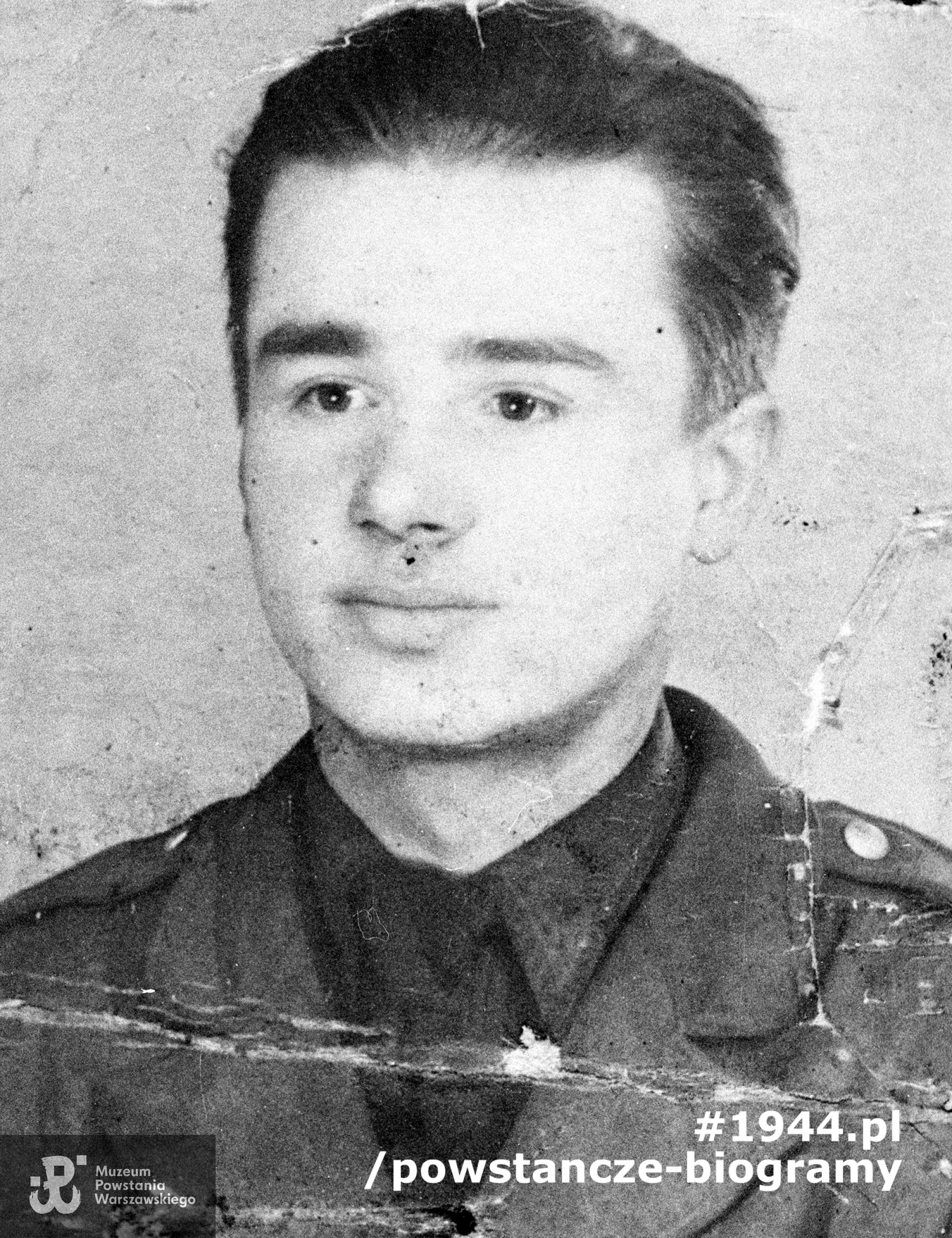 Zygmunt Rechnio. Fotografia portretowa z 1947 r. Ze zbiorów Muzeum Powstania Warszawskiego, sygn. MPW-IH/2677