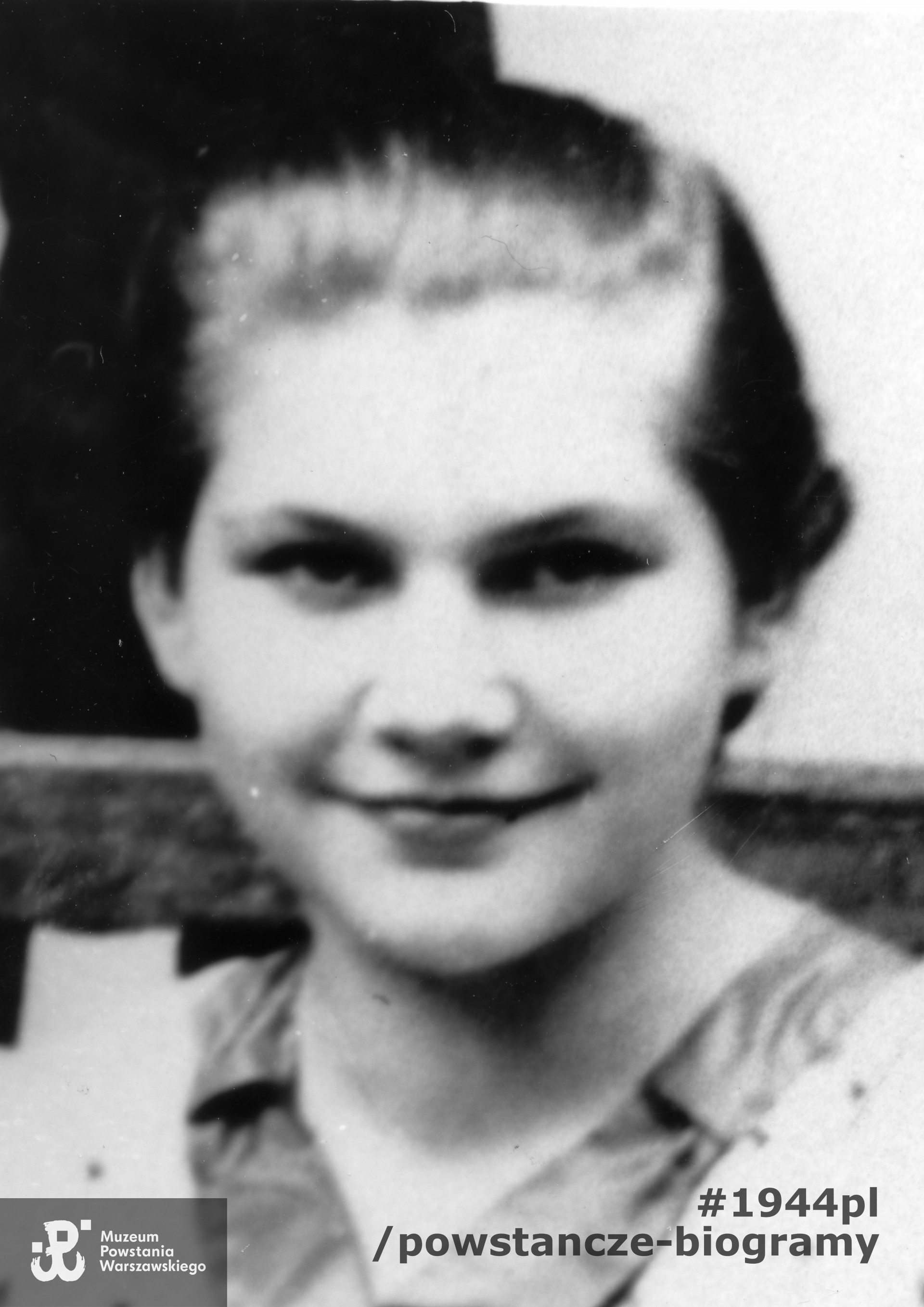 Krystyna Wanda Walter z domu Skiba "Jastrzębiec" (1924-1982). Fot. ze zbiorów Muzeum Powstania Warszawskiego, sygn. MPW-IP/5378