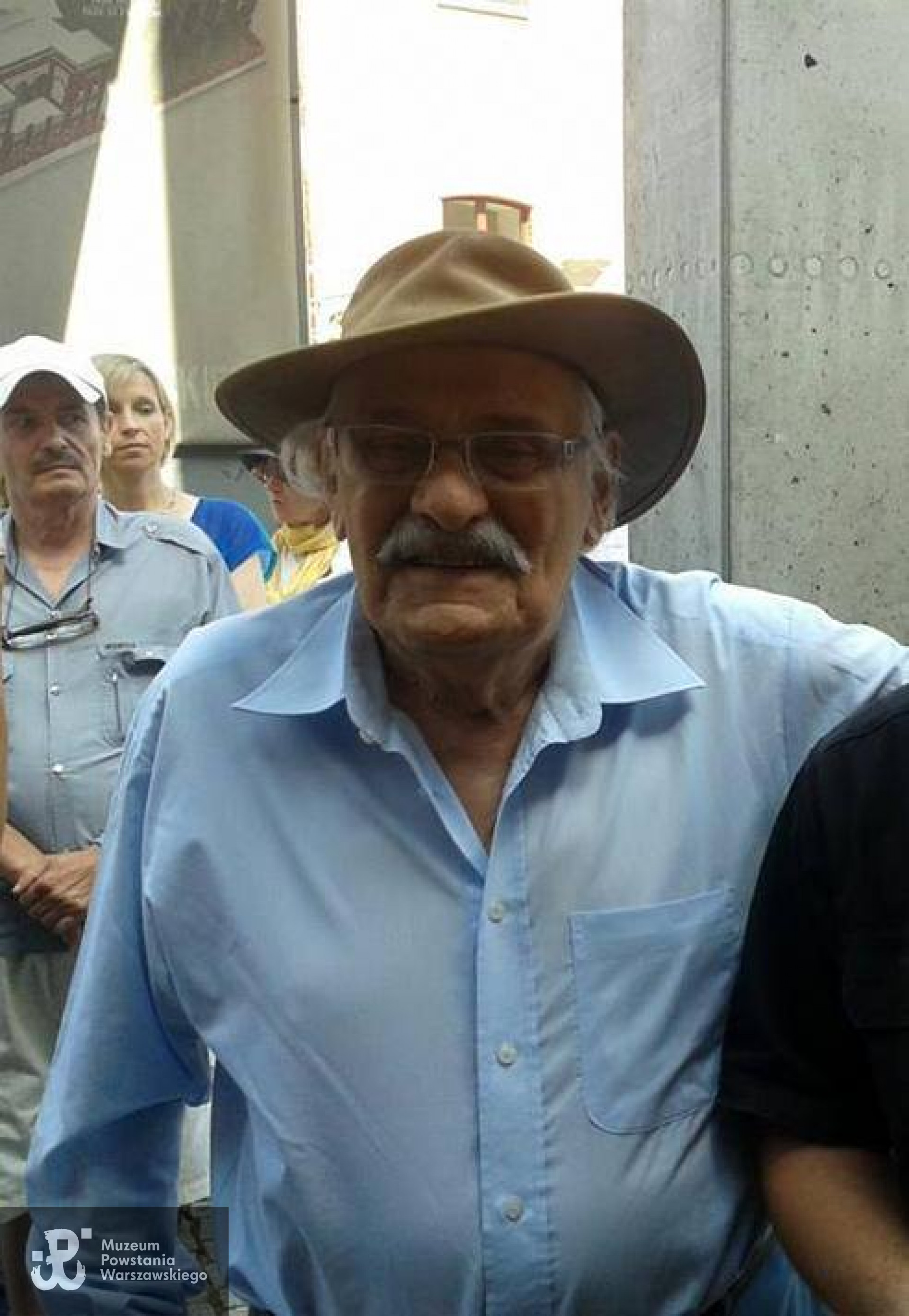 Samuel Willenberg podczas wizyty w Muzeum Powstania Warszawskiego. Fot. z archiwum prywatnego Michała Warszawskiego.