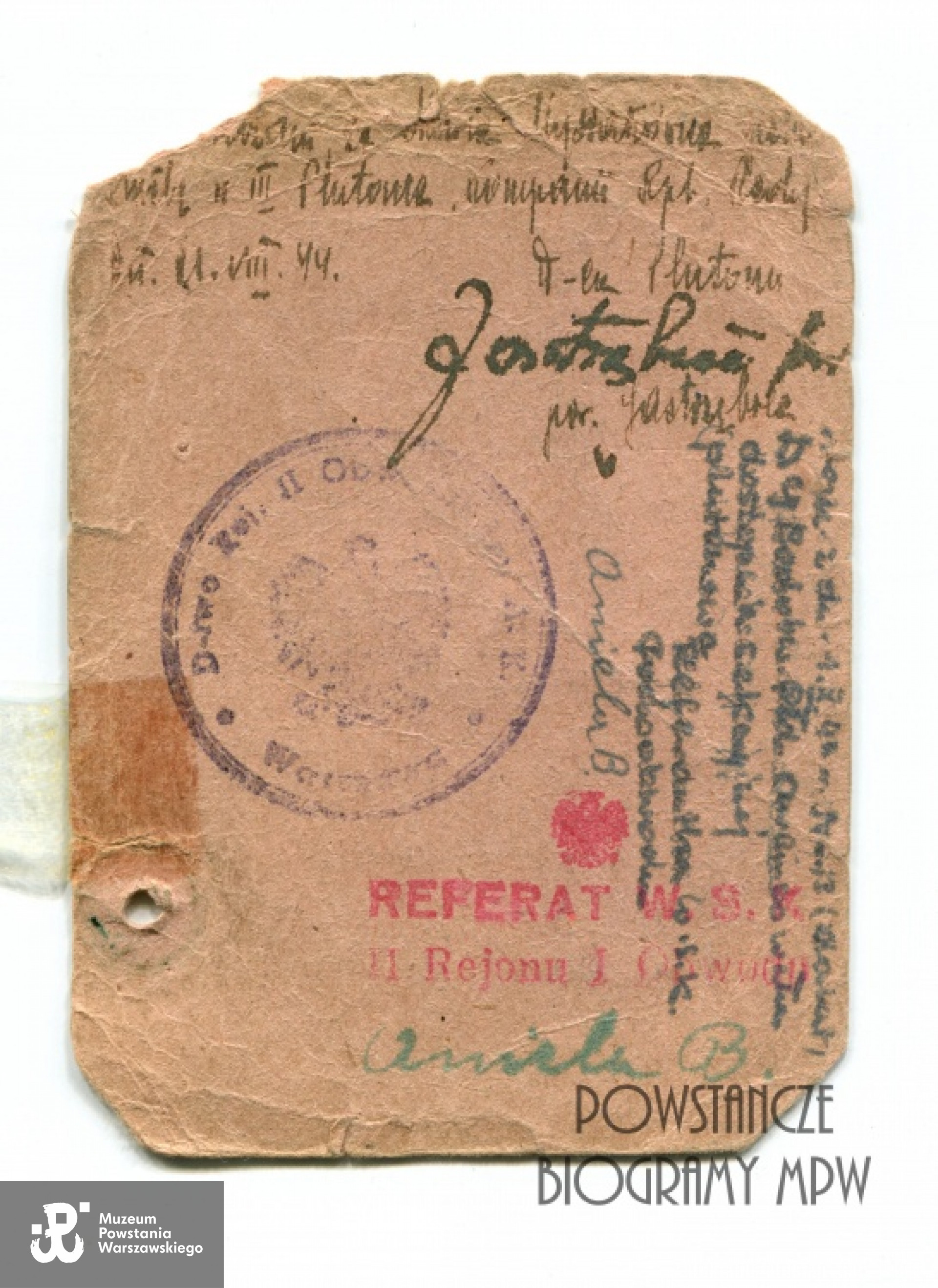 Z archiwum rodzinnego Marii Bourquin - Rulskiej, obecnie w zbiorach MPW, sygn. P/8408