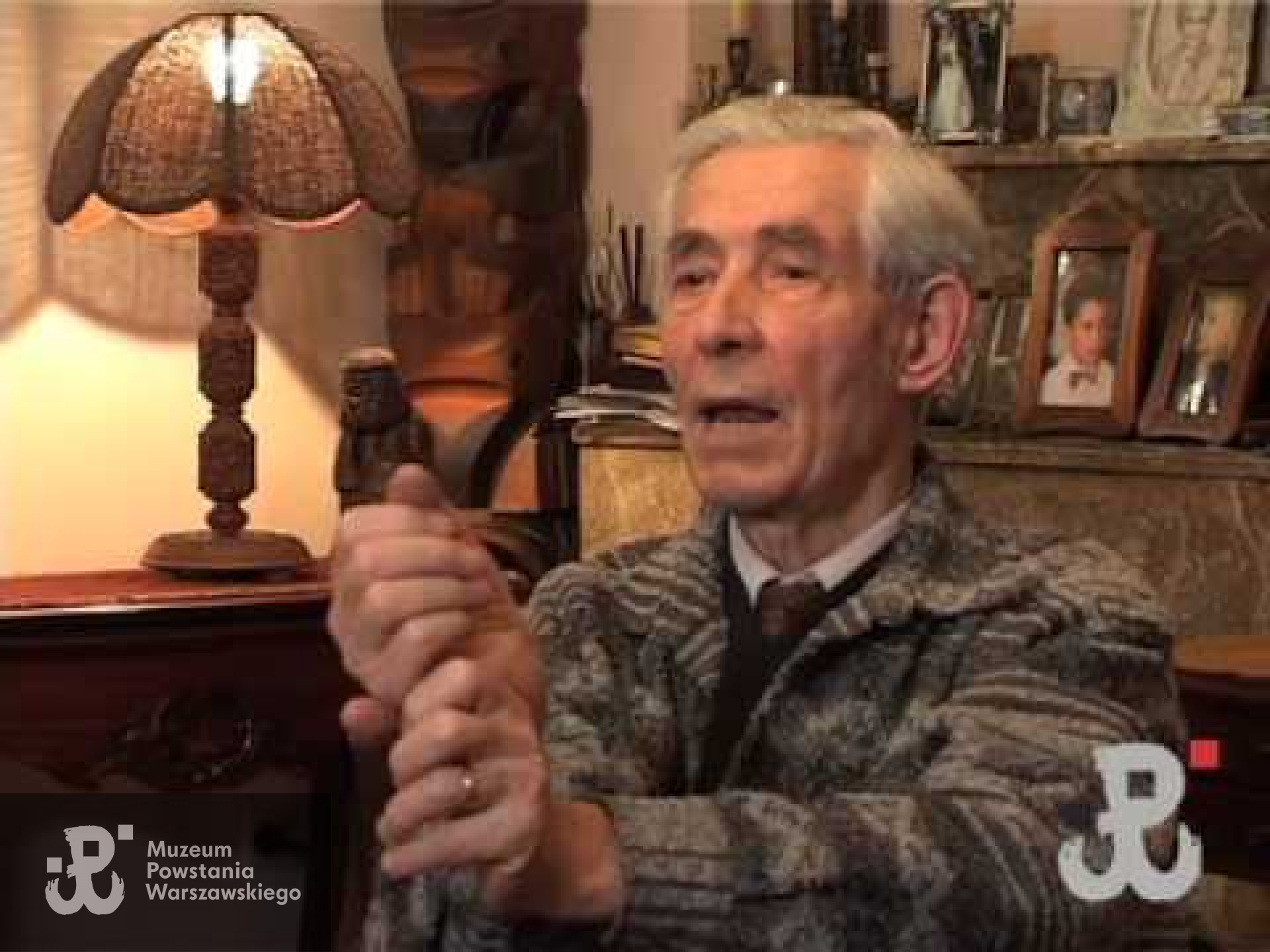 Bogusław Górecki ps. "Śnica" - na zdjęciu podczas wywiadu dla Archiwum Historii Mówionej MPW, 20 stycznia 2005 r.  Fot. MPW