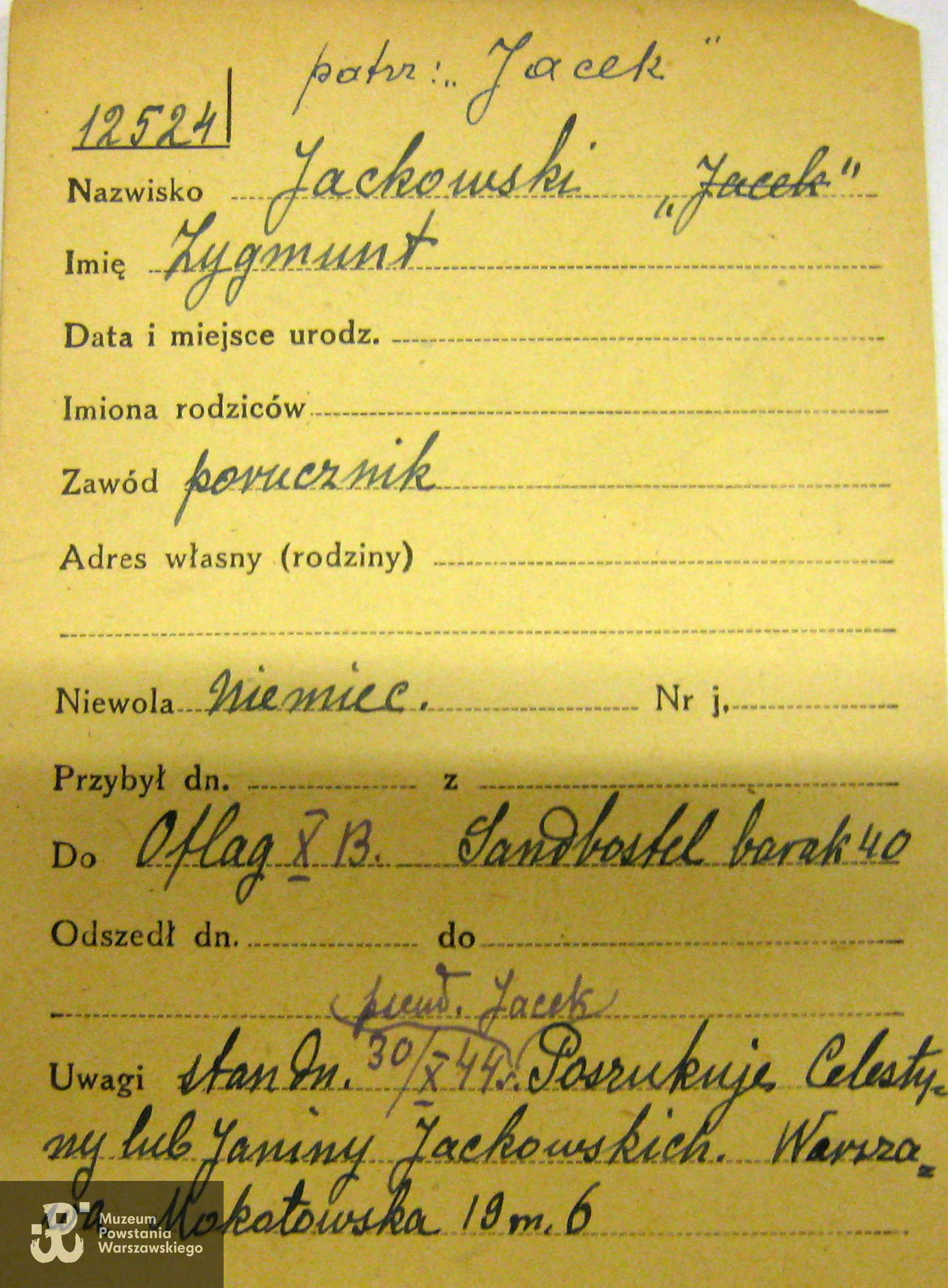 PCK - kartoteka poszukiwań