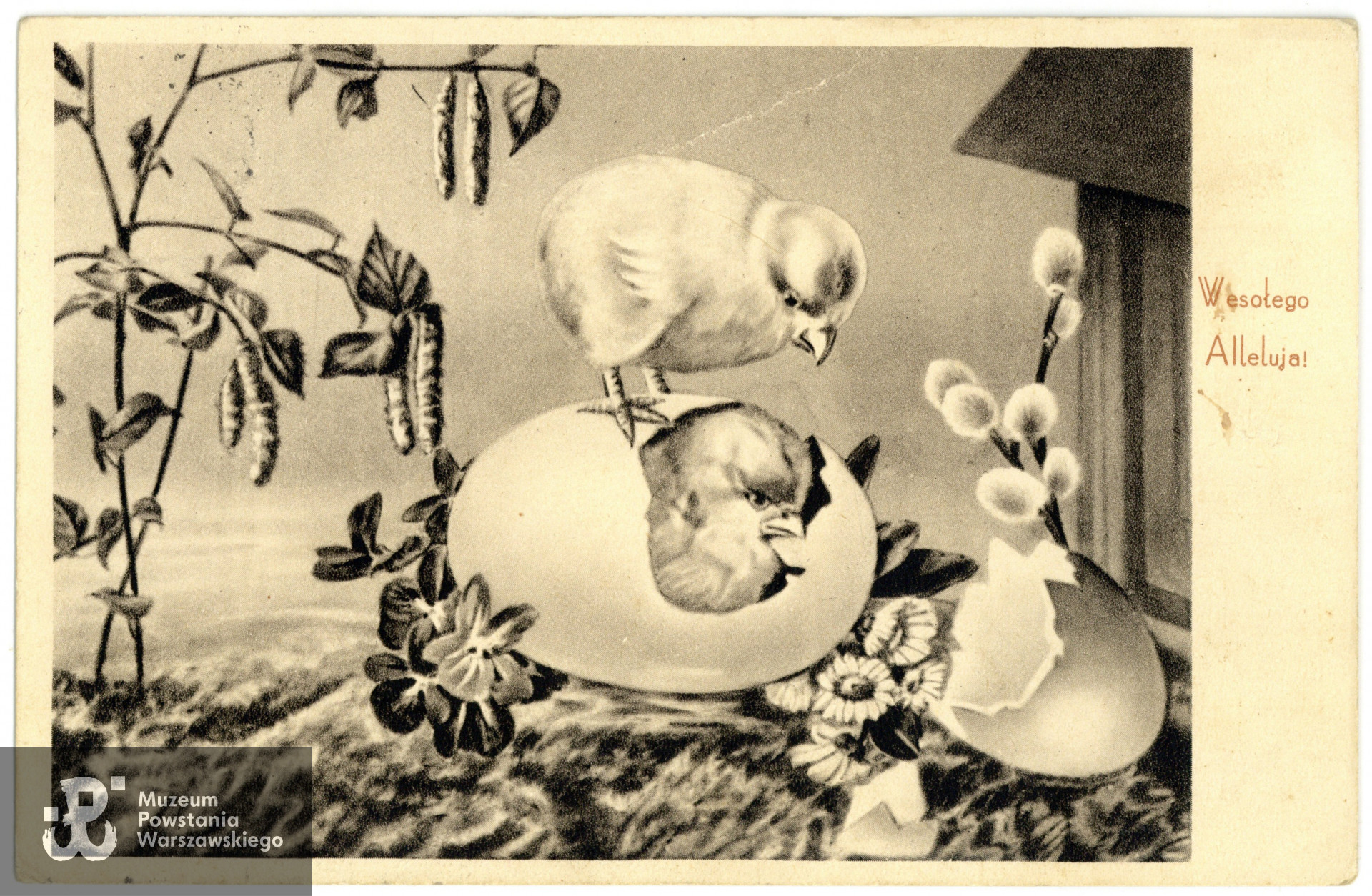 Pamiątkowa karta świąteczna. Ze zbiorów rodzinnych, udostępniła p. Kinga Rusin, wnuczka Powstańca