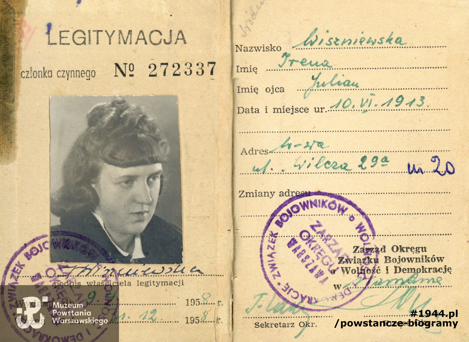 Z archiwum rodzinnego córki, p. Joanny Brejnak