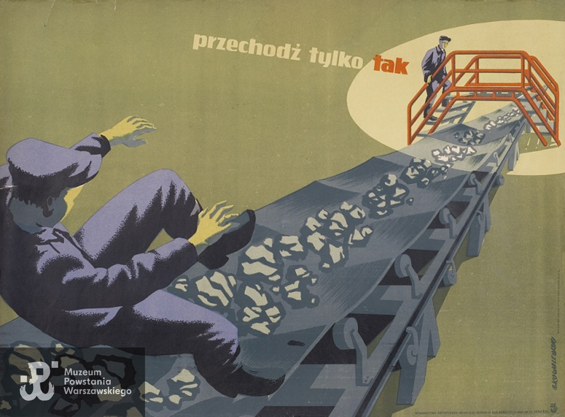 Plakat autorstwa Andrzeja Kowalewskiego ps. "Rawicz" z roku 1956.