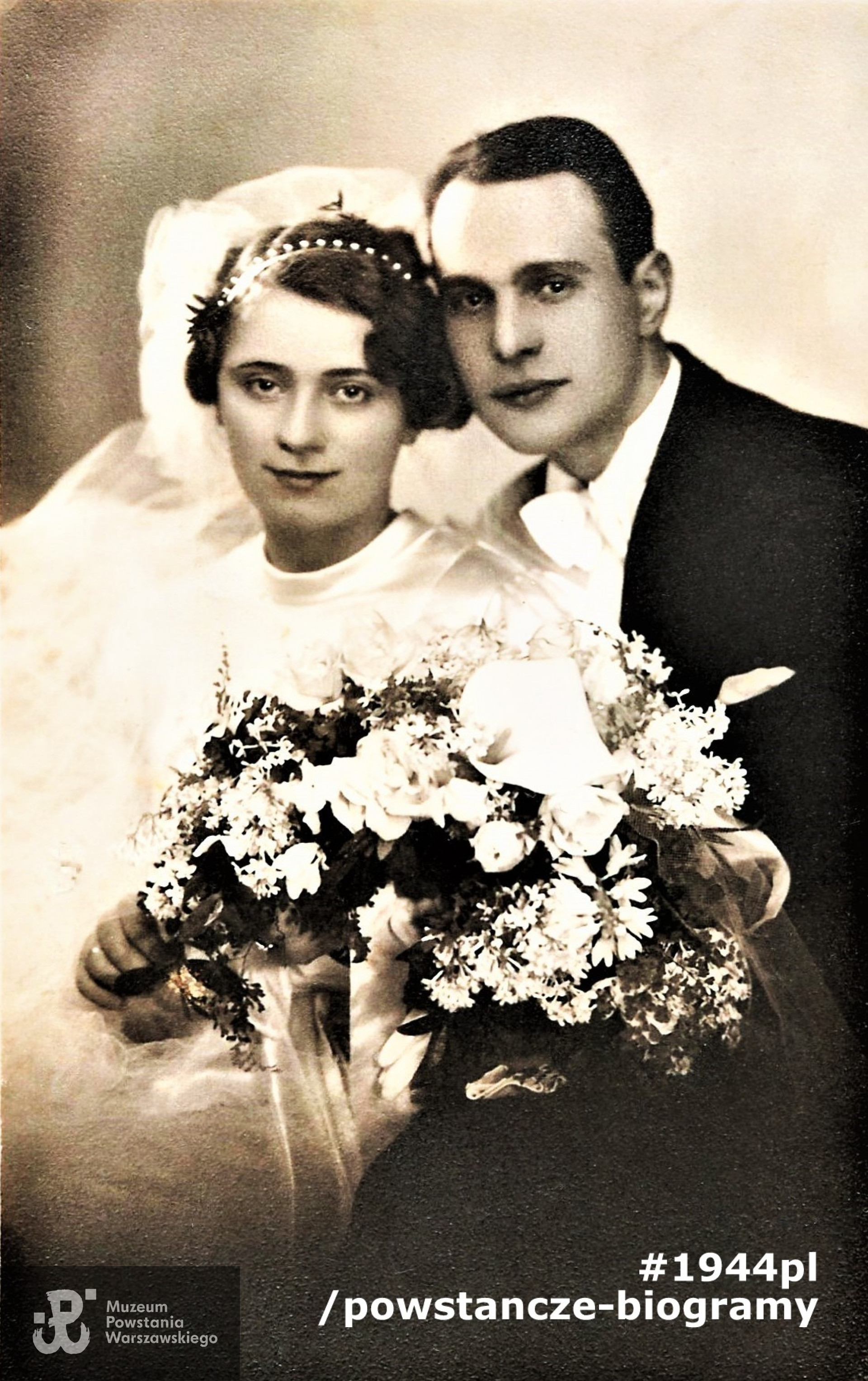 1938 rok, ślub z Władysławą Kowalską. Fot. z archiwum rodzinnego p. Hanny Terpiłowskiej