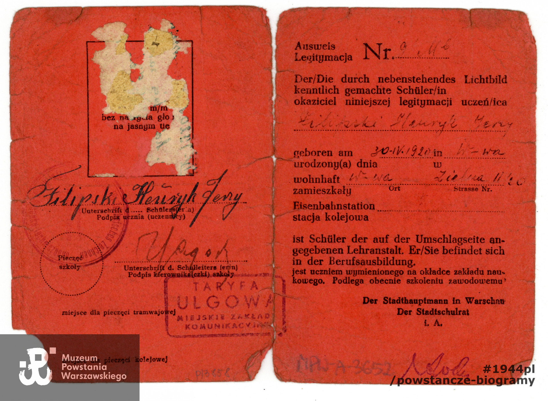 Ze zbiorów Muzeum Powstania Warszawskiego