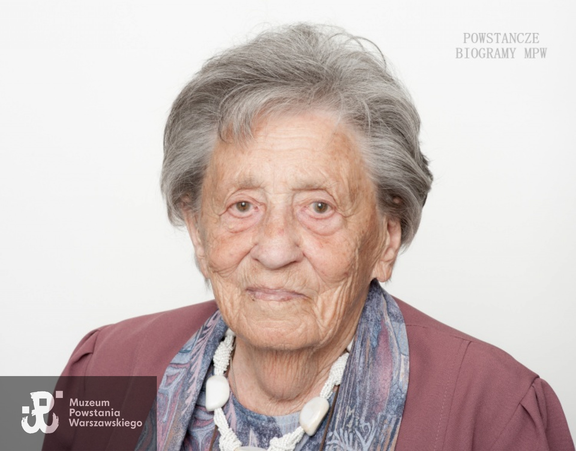 Barbara Zawirska-Roefler  - zdjęcie z serii portretów Powstańców Warszawskich w ramach projektu "1944/70/2014" realizowanego przez grupę WWPHOTO dla uczczenia 70 rocznicy wybuchu Powstania Warszawskiego. Muzeum Powstania Warszawskiego, 22.07-04.08 2013.