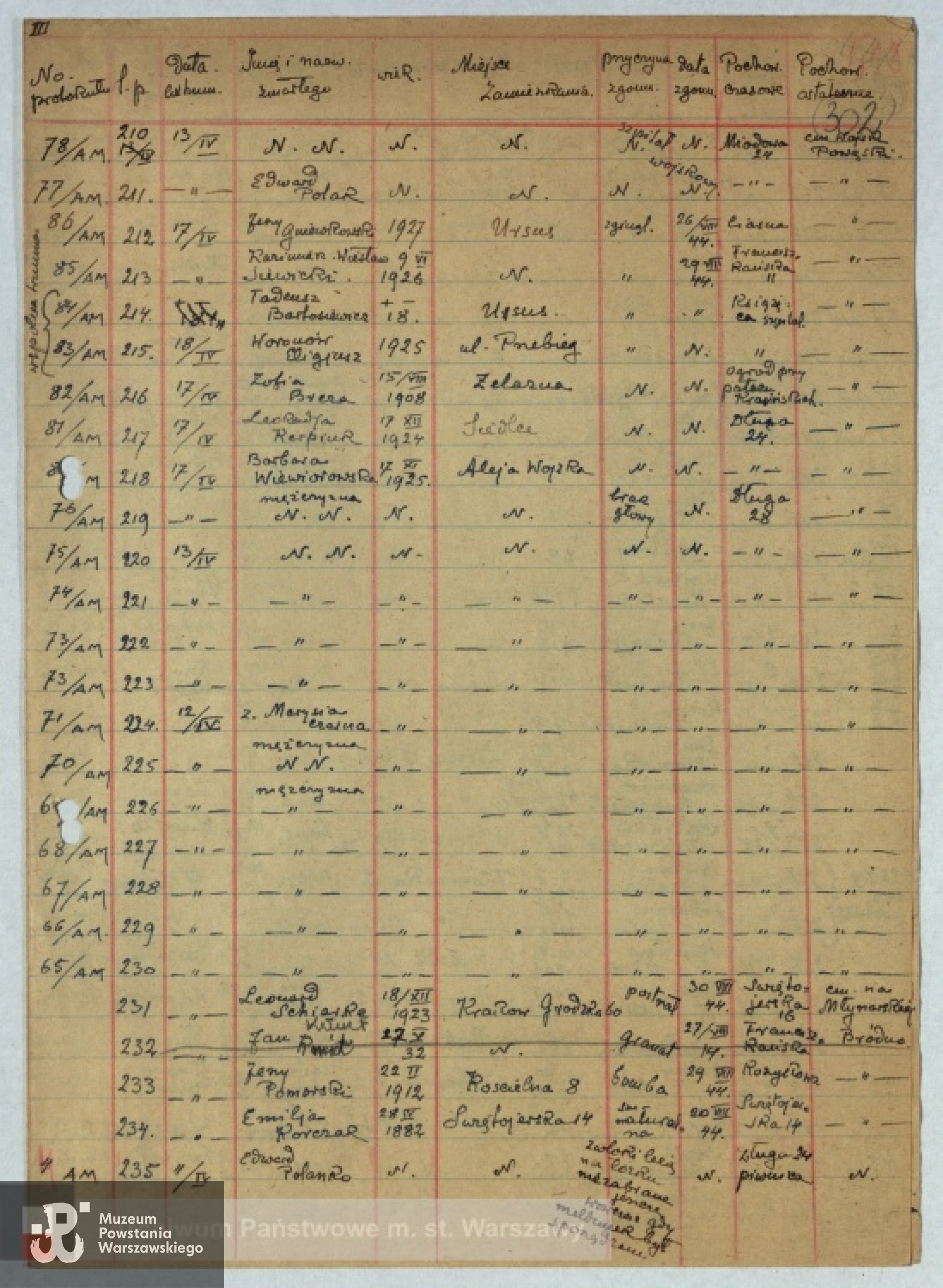 Ze zbiorów Archiwum Państwowego m. st. Warszawy